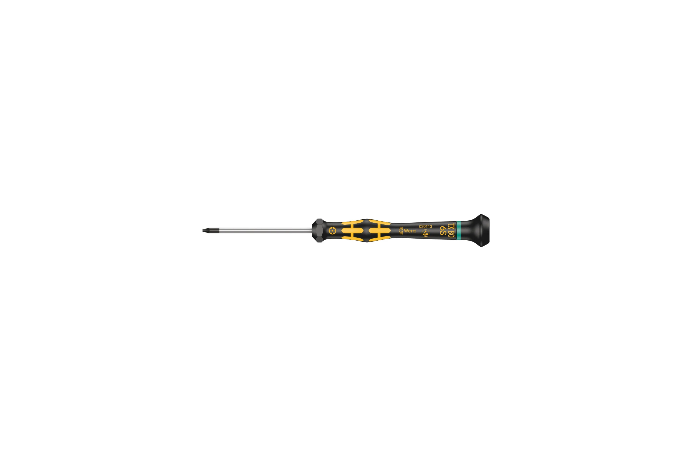 Антистатическая отвертка WERA 1567 TORX BO ESD Kraftform Micro, TX6х60 мм WE-030113