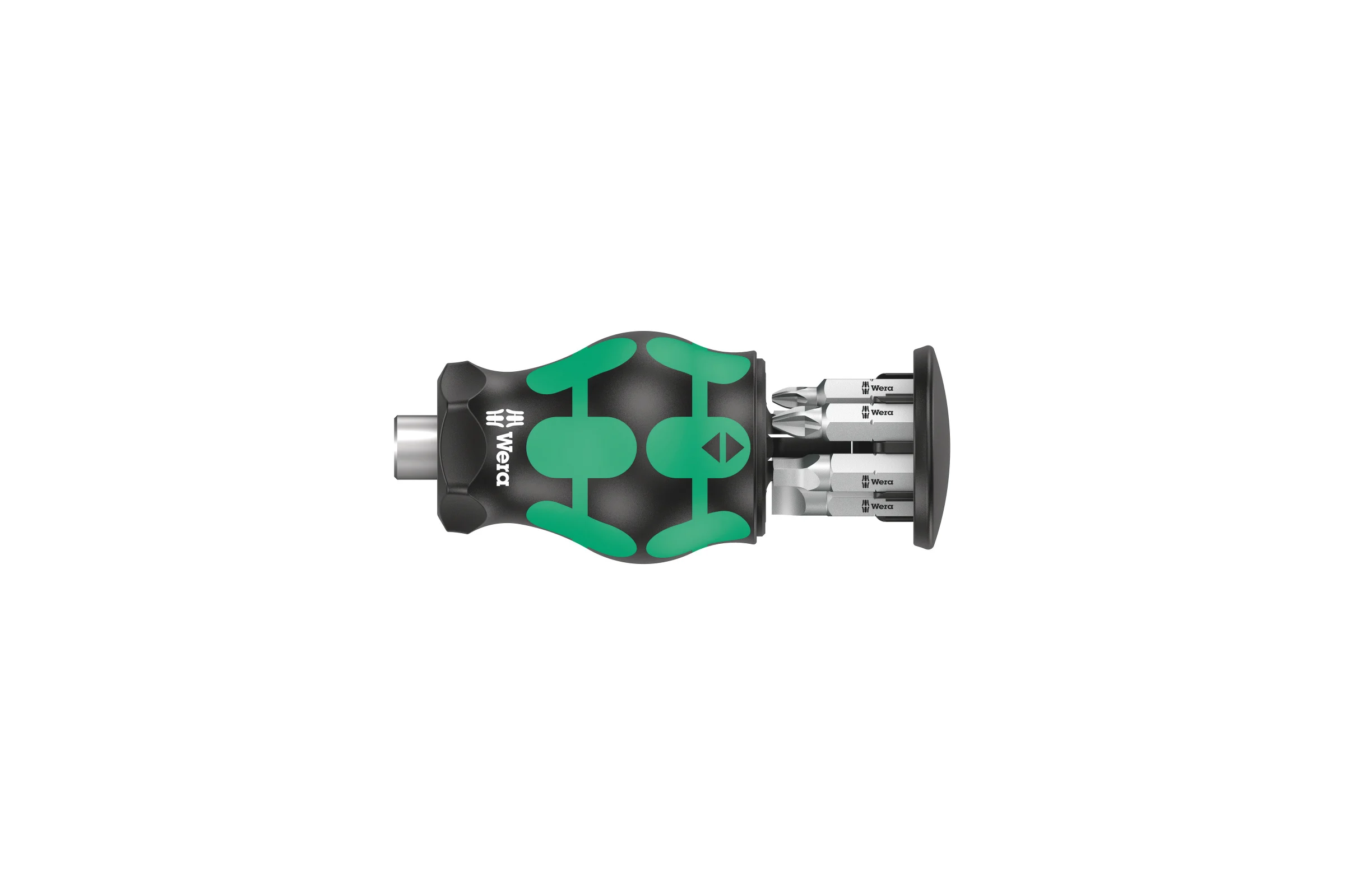 Короткая ручка-битодержатель WERA Kraftform Kompakt Stubby Magazin 5 с битами, 6 предметов WE-008878
