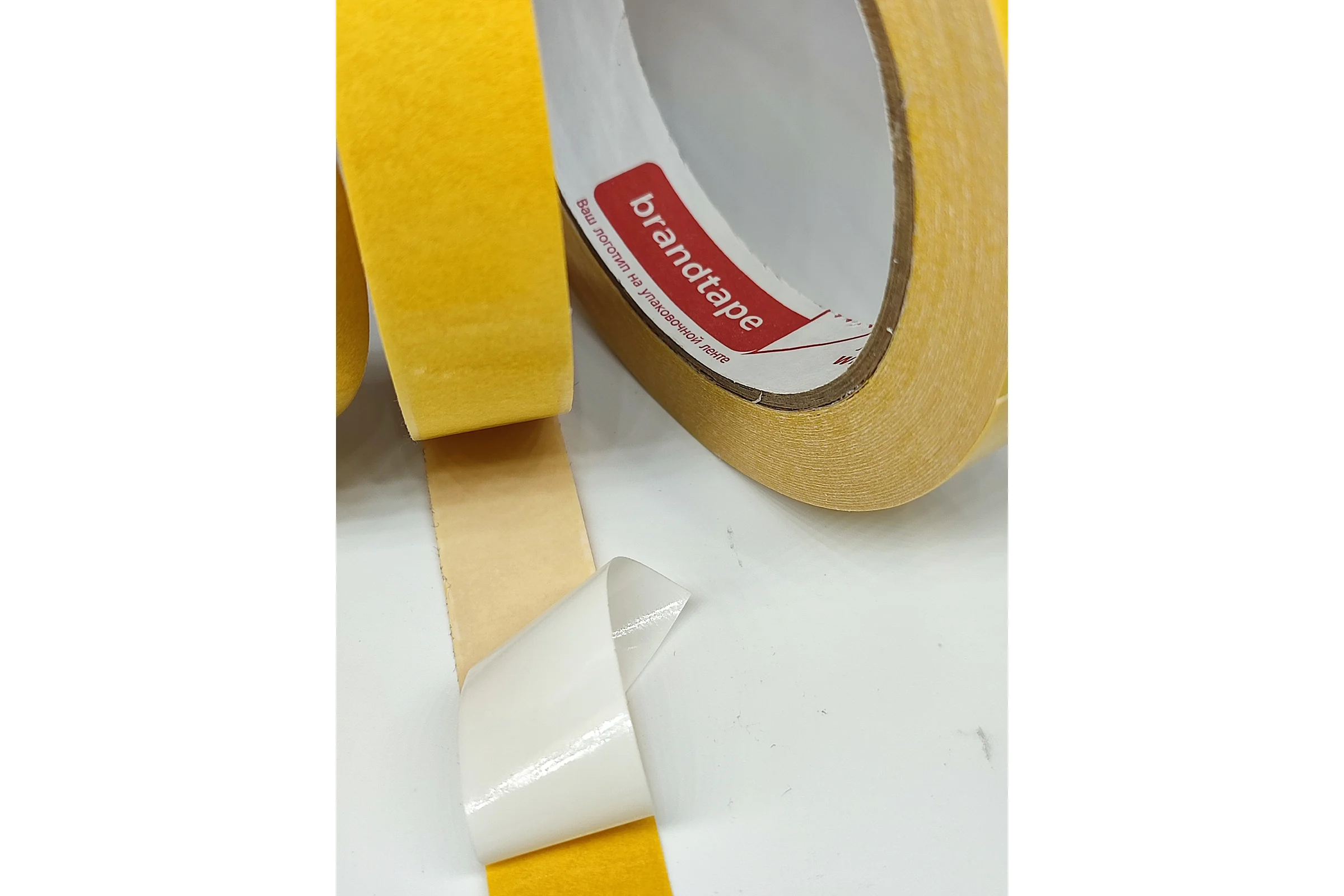 Двухсторонняя клейкая лента Brandtape полипропилен 19мм х 25м (упаковка 3 шт.) 4631178306593