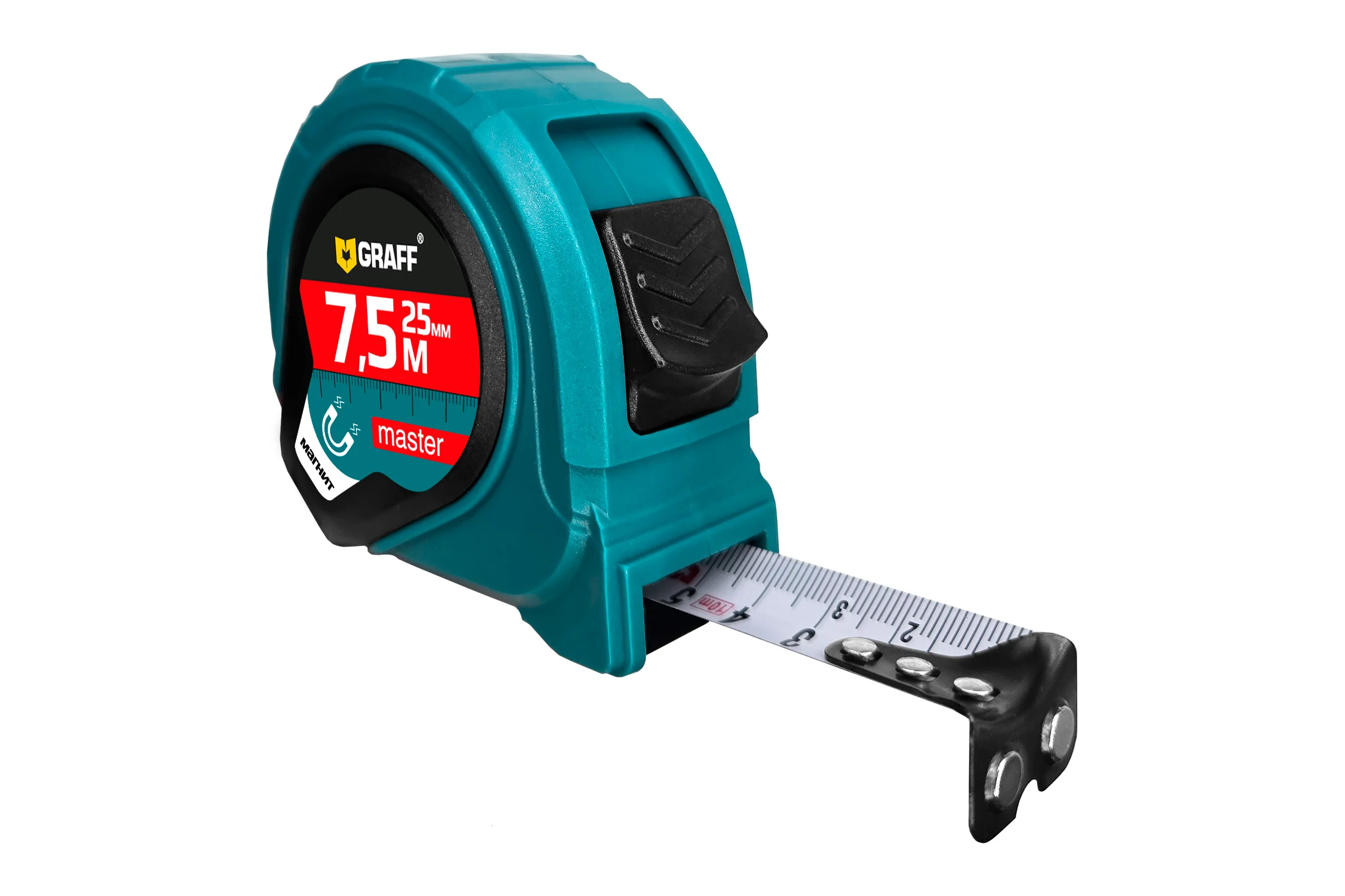Рулетка измерительная с магнитом GRAFF Master 7,5м х 25мм 2514006