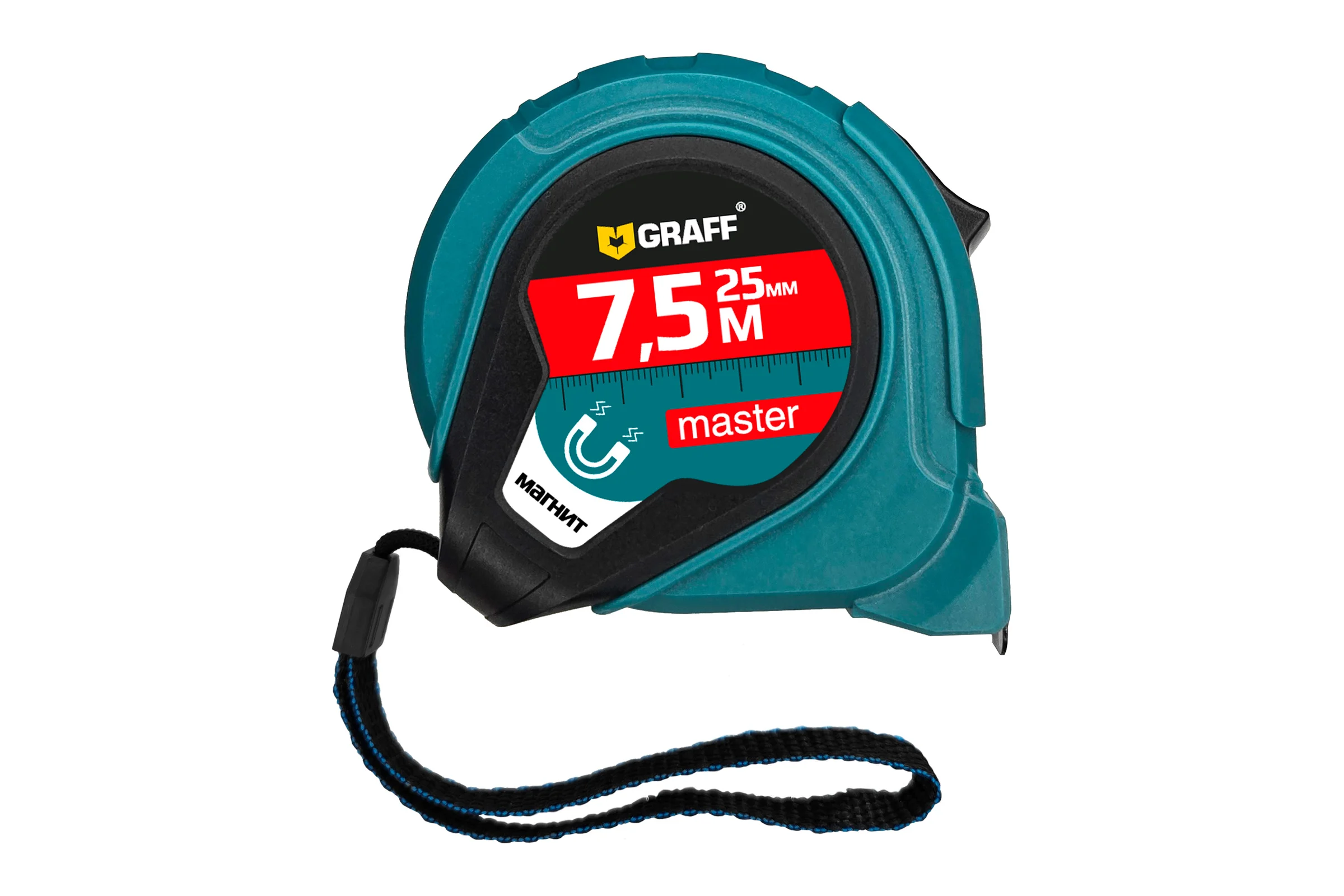 Рулетка измерительная с магнитом GRAFF Master 7,5м х 25мм 2514006