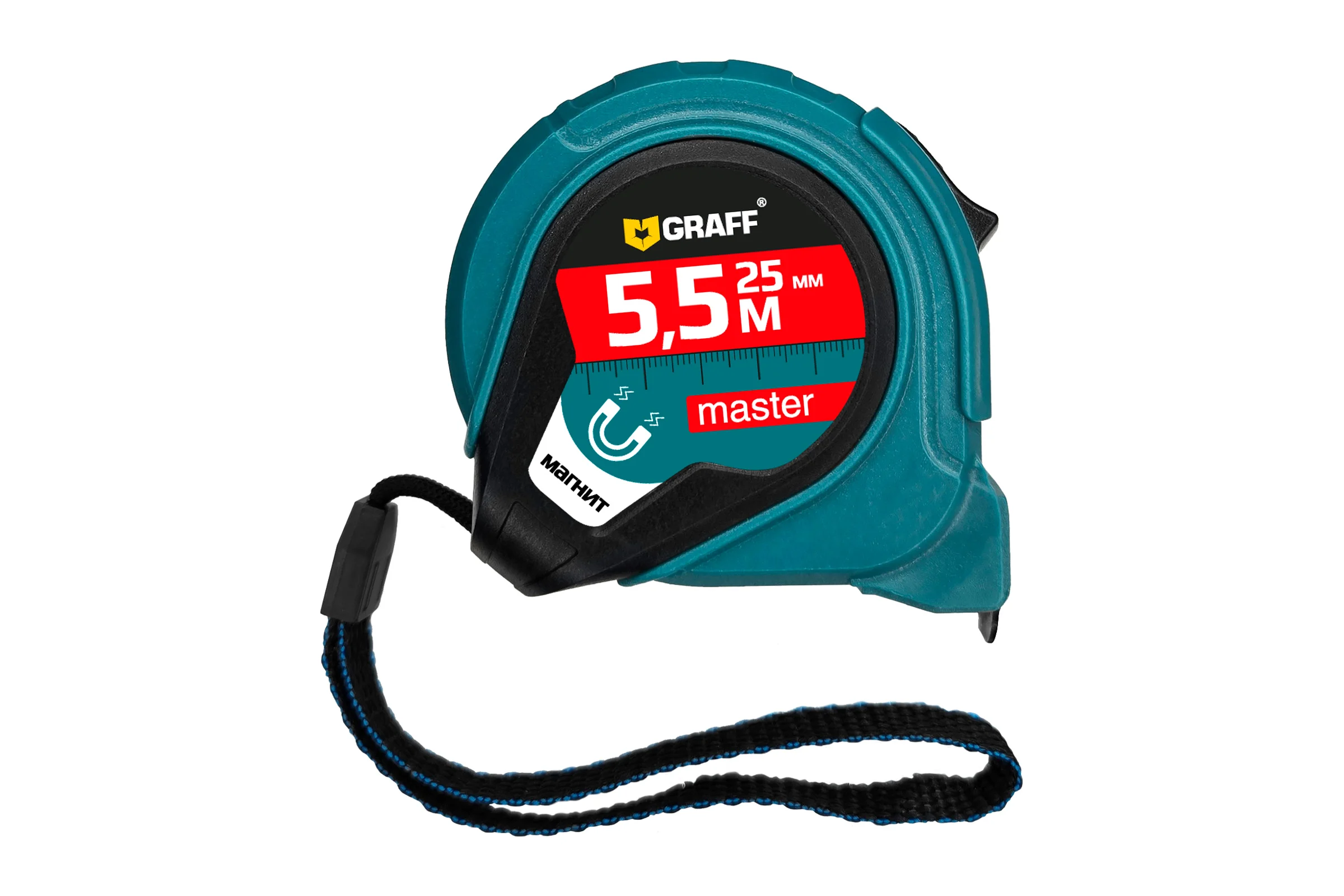 Рулетка измерительная с магнитом GRAFF Master 5,5м х 25мм 2514005