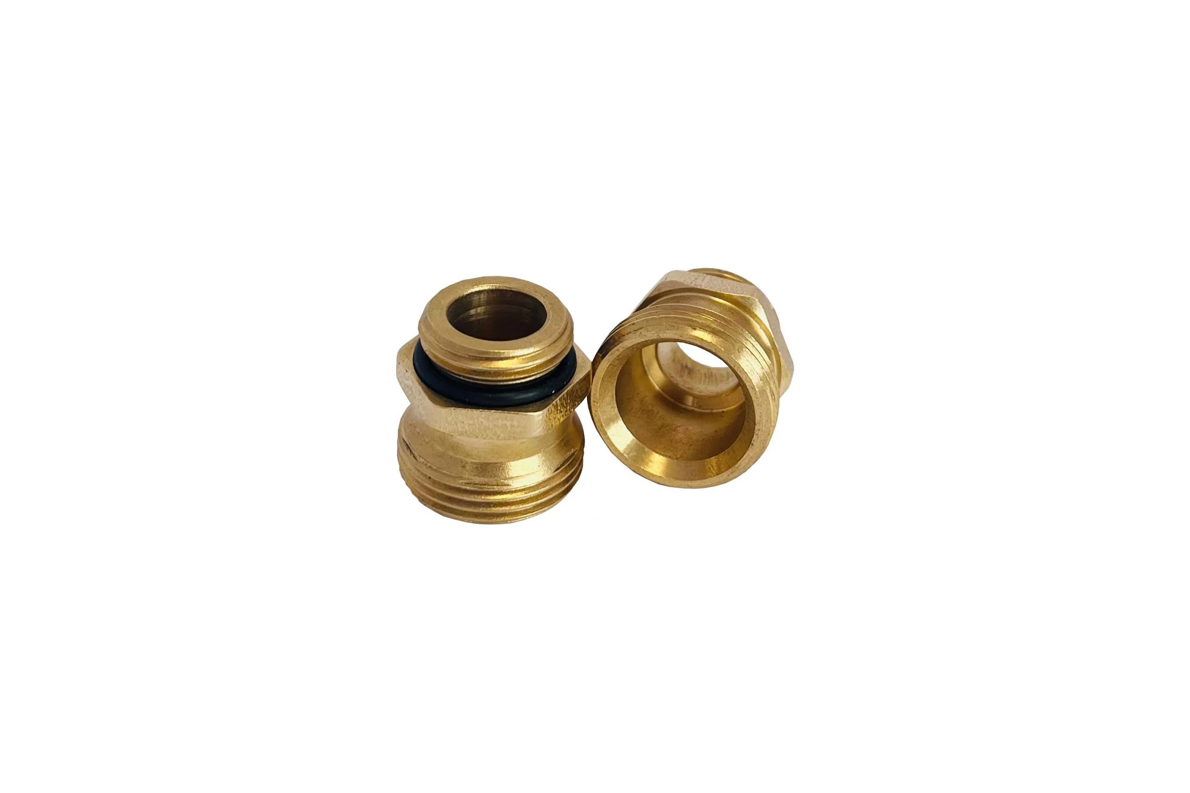 Ниппель переходной под евроконус АПОГЕЙ латунный G1/2''НР-G3/4''ЕК с резиновым кольцом (2 шт.) 311003