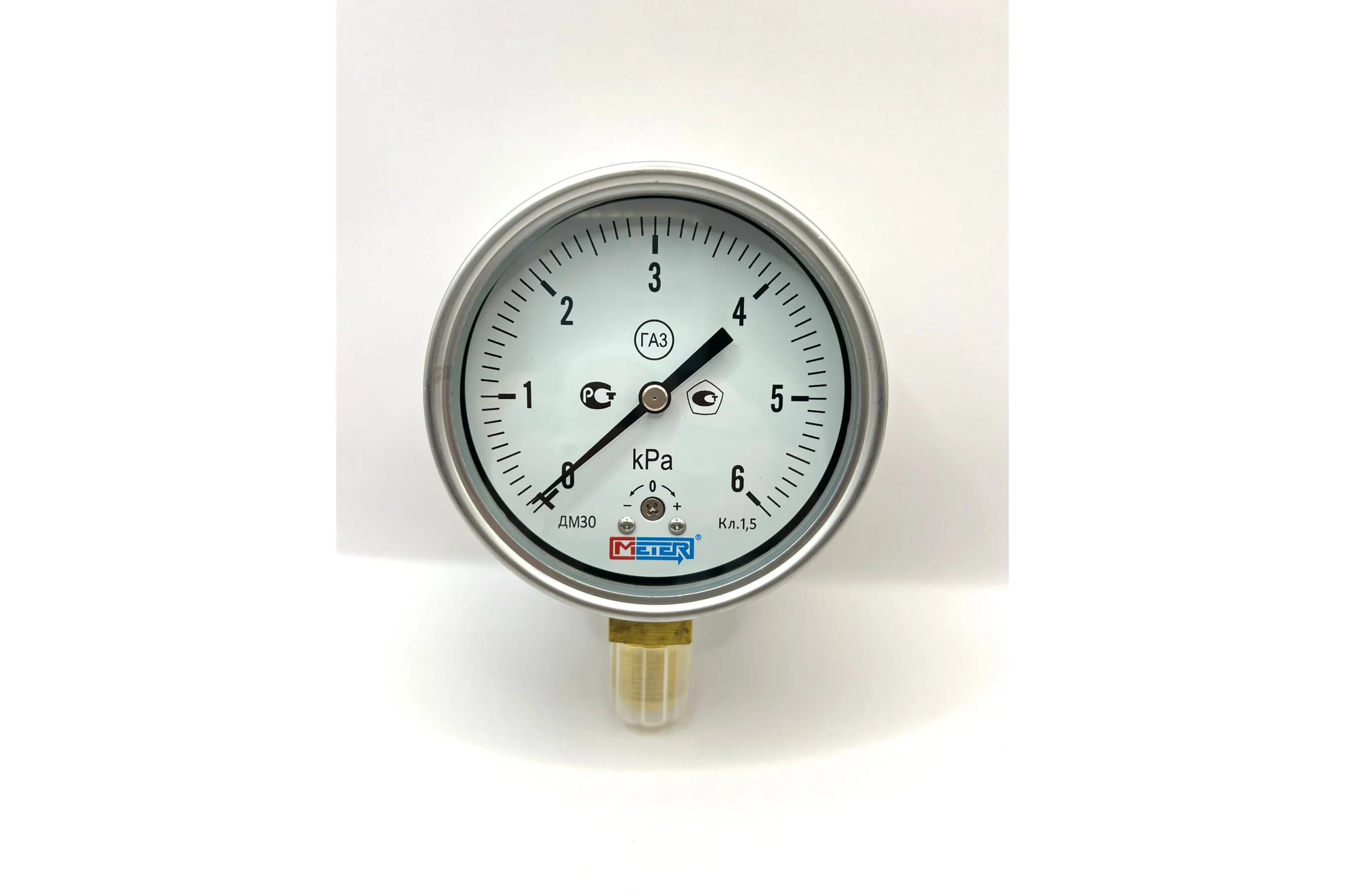Манометр МЕТЕР ДМ 30-100-1-M Р=0..6 kPa M20x1,5 кл.1,5 8240