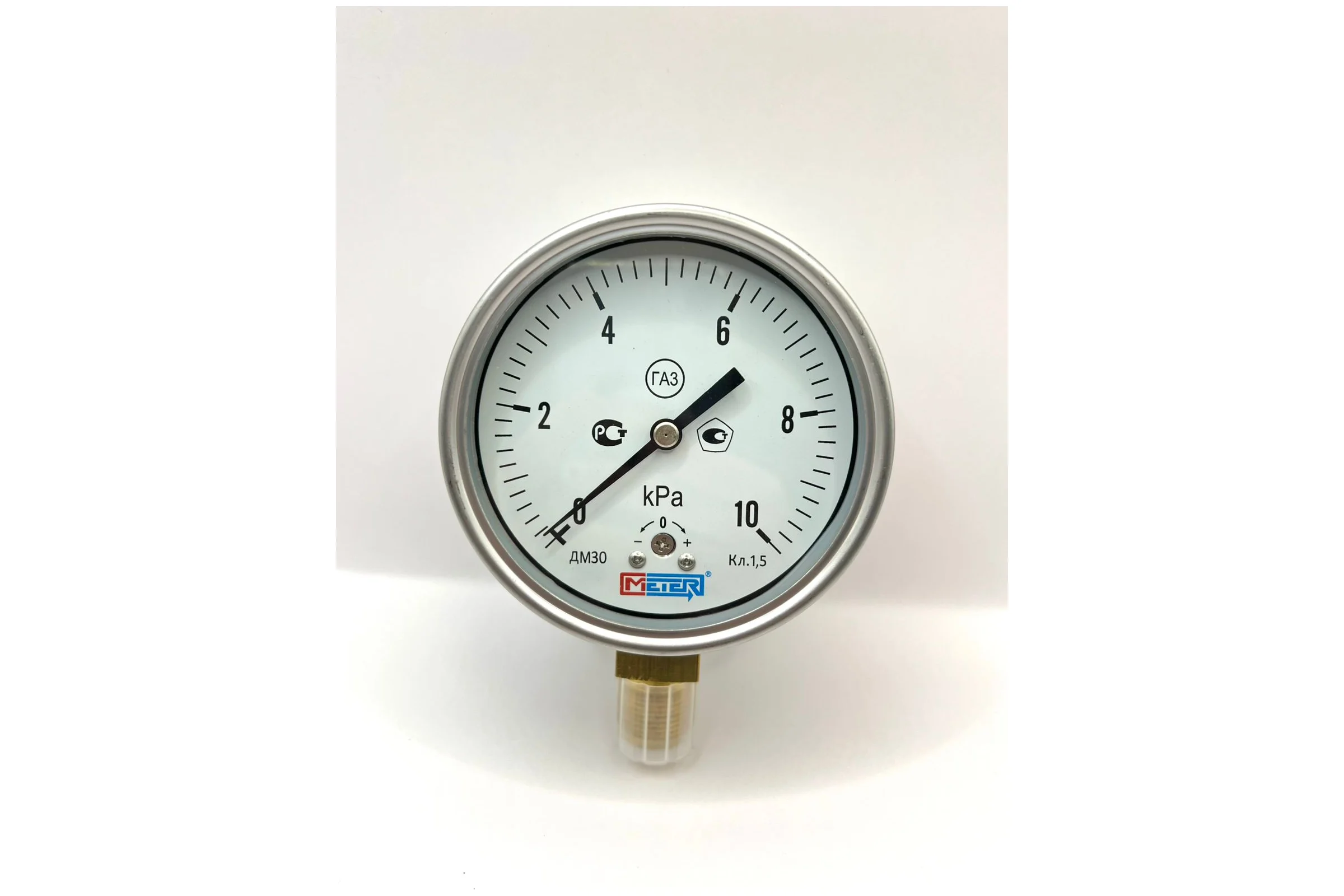 Манометр МЕТЕР ДМ 30-100-1-M Р=0..10 kPa M20x1,5 кл.1,5 8241