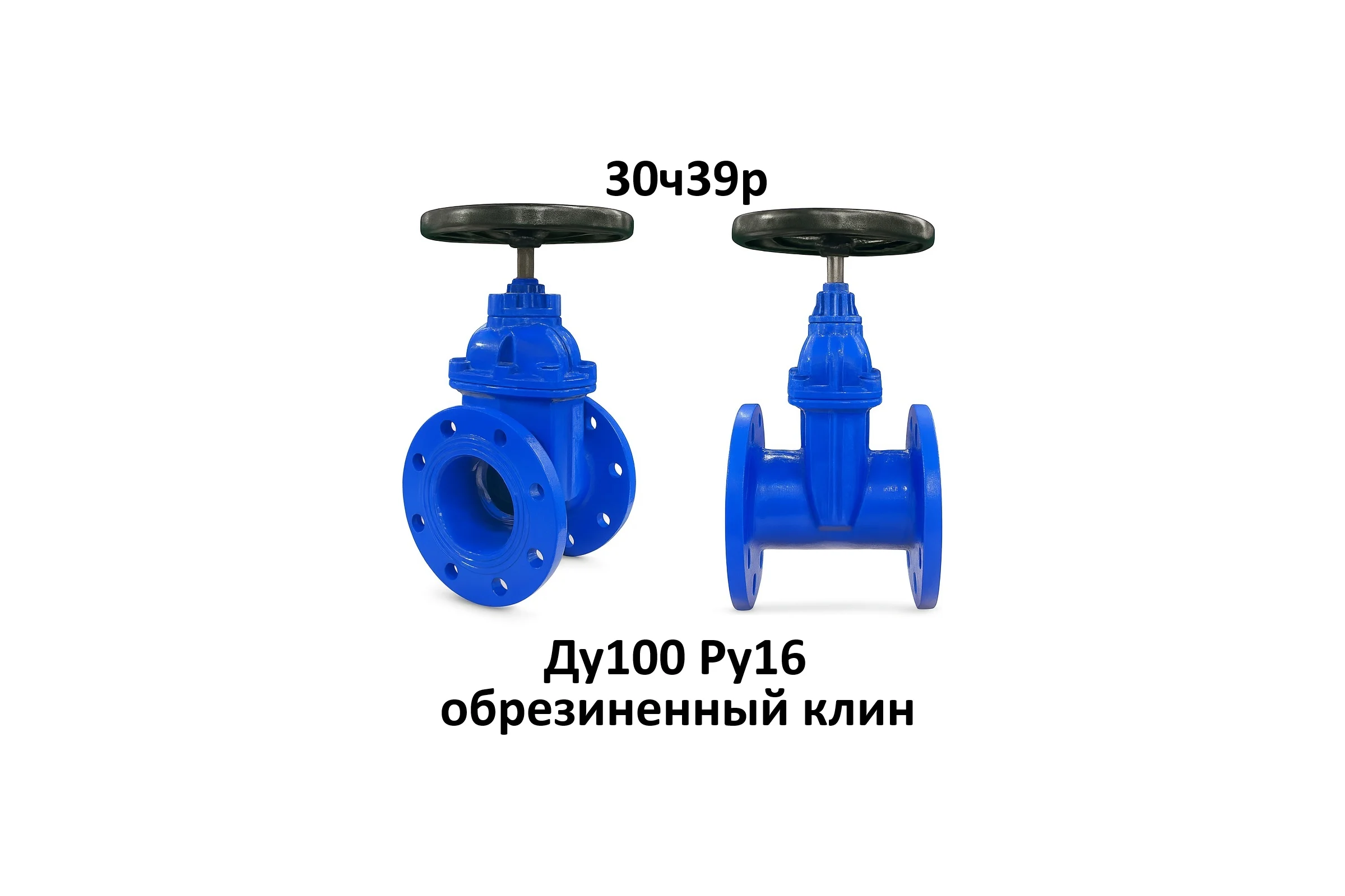 Задвижка чугунная ХК 30ч39р аналог МЗВ Ду100 Ру16 XKprom 103105008