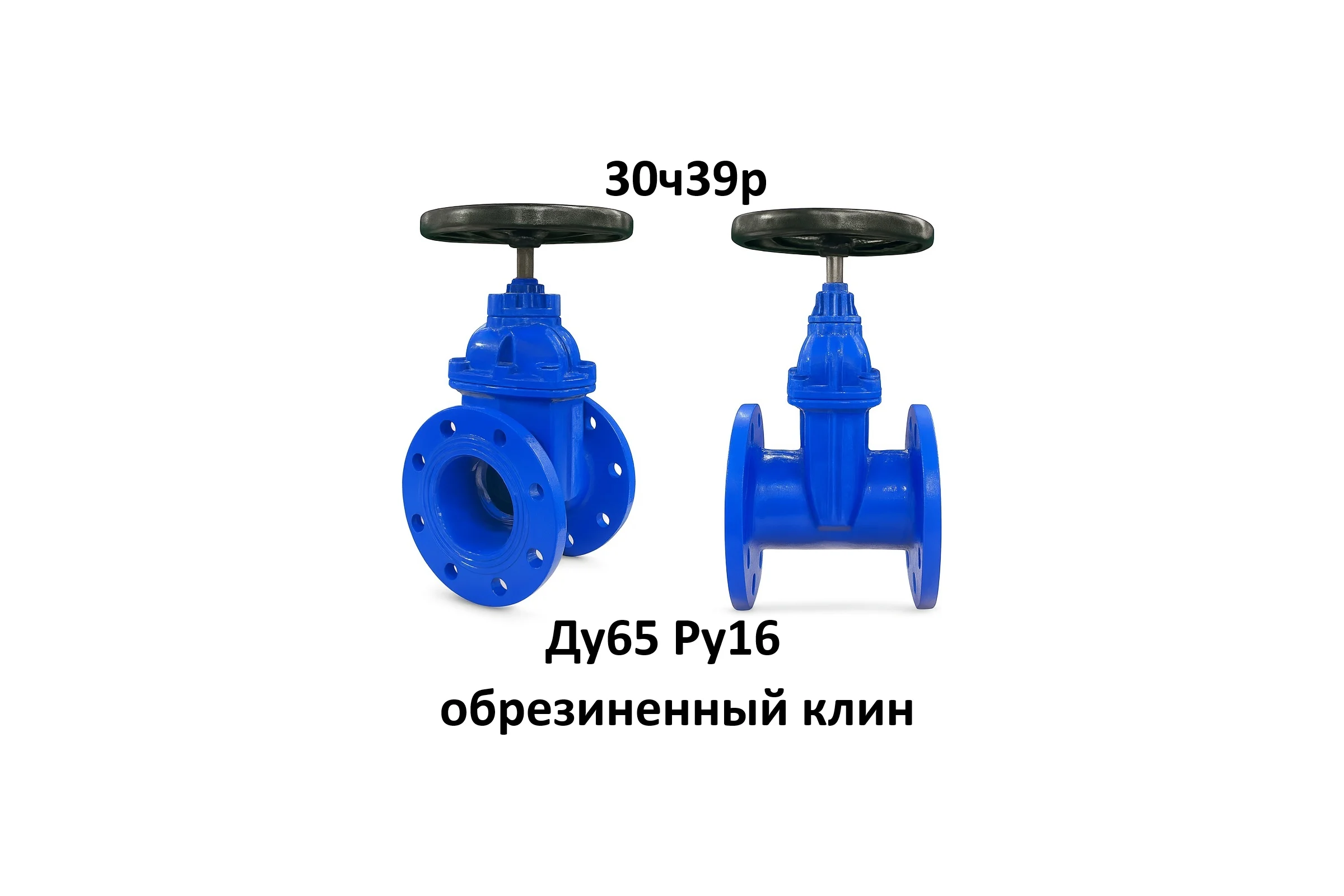 Задвижка чугунная ХК 30ч39р аналог МЗВ Ду 65 Ру16 XKprom 103105006