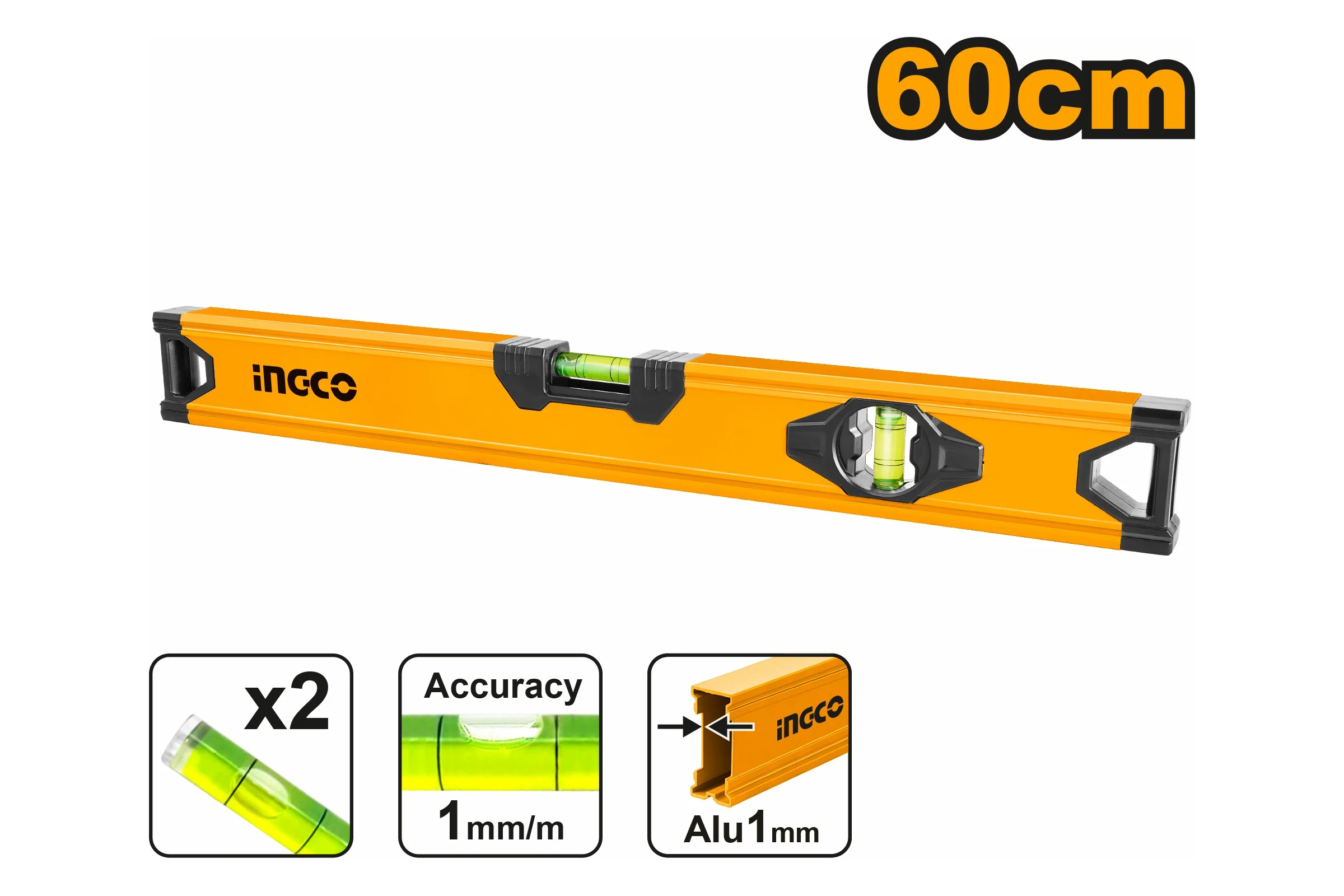 Уровень строительный INGCO 600 мм HSL58060