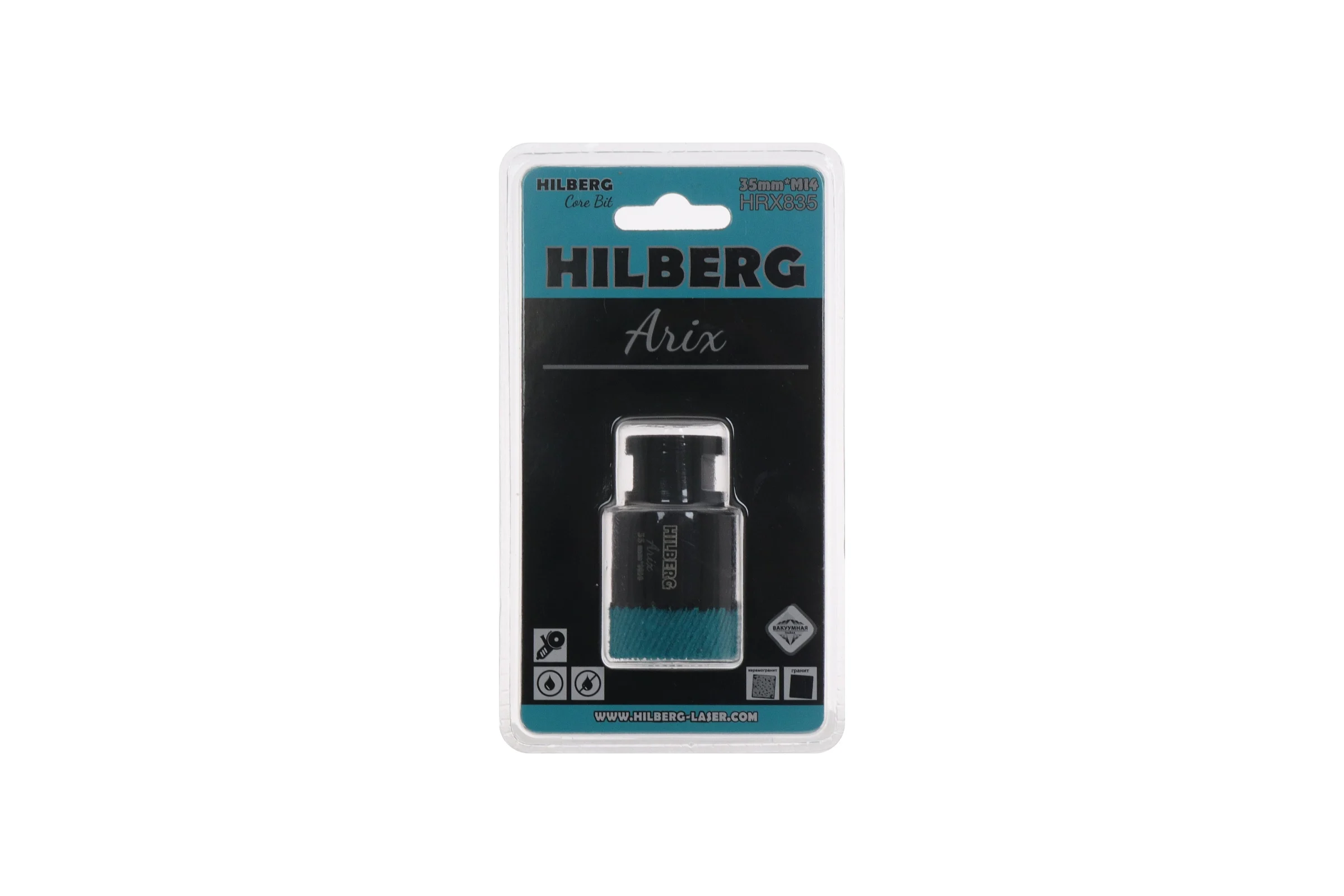 Коронка алмазная Hilberg по керамограниту 35 мм Arix M14 HRX835
