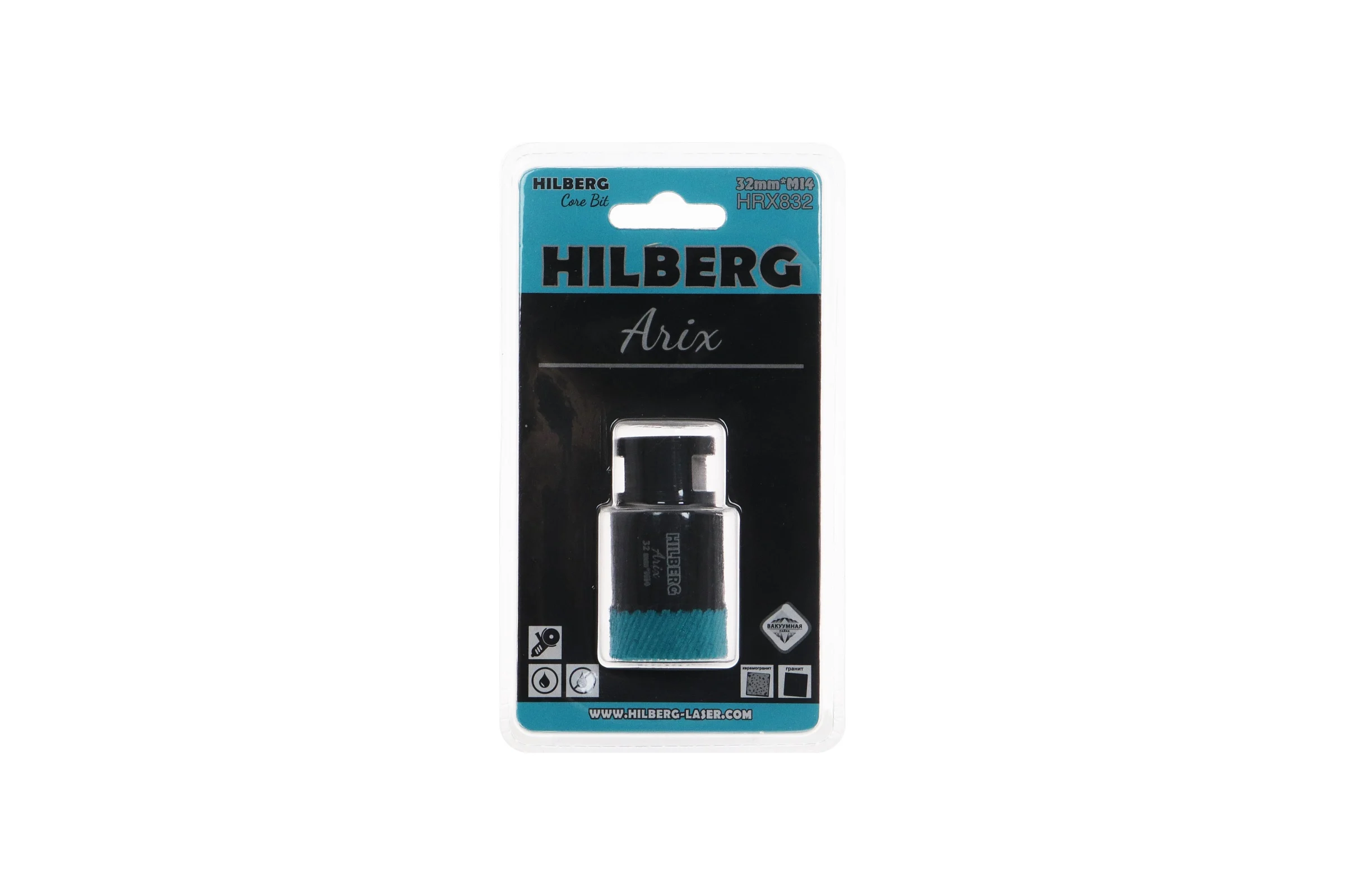 Коронка алмазная Hilberg по керамограниту 32 мм Arix M14 HRX832
