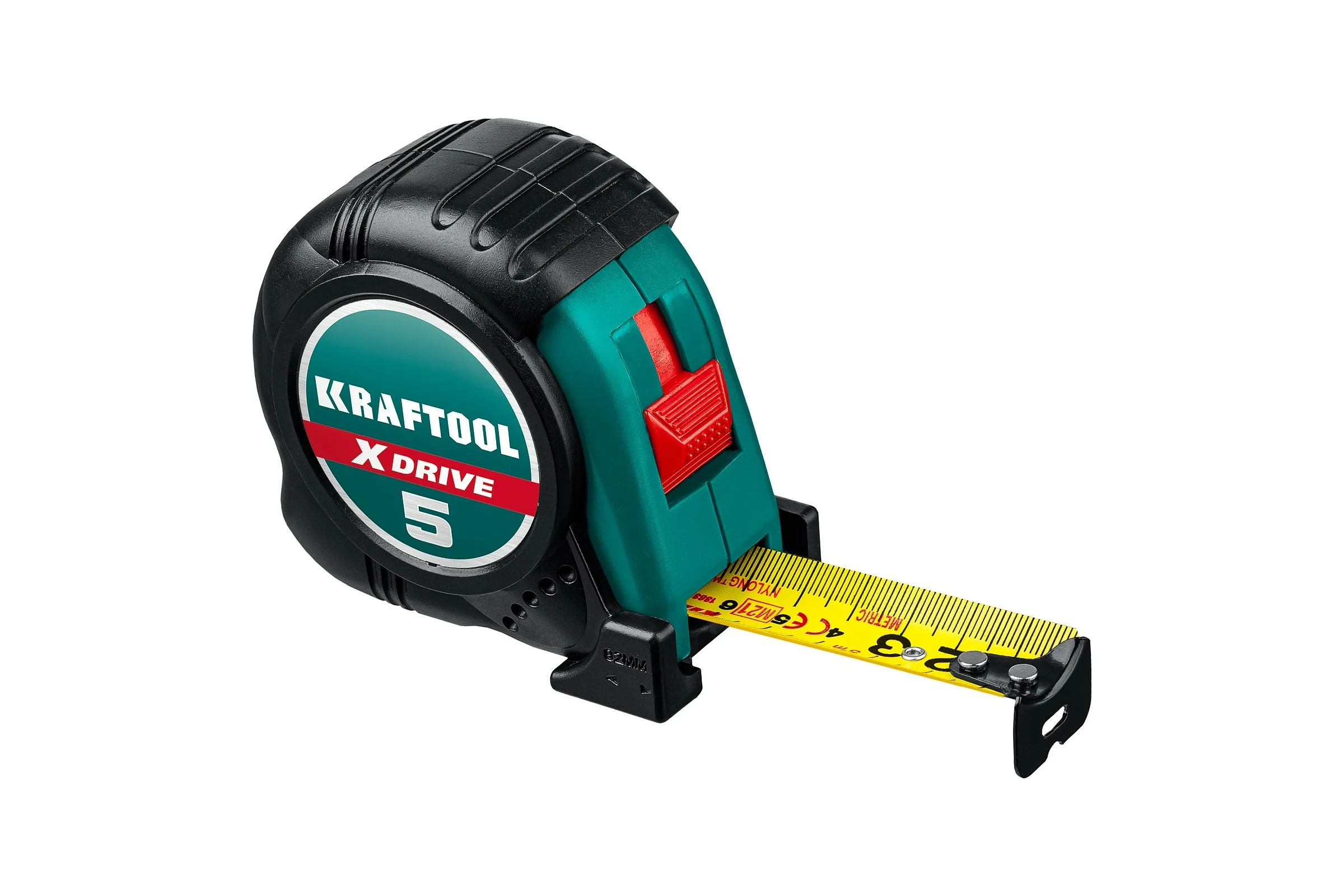 Рулетка  KRAFTOOL X-Drive 5м/25мм с ударостойким обрезиненным корпусом 34122-05-25_z02