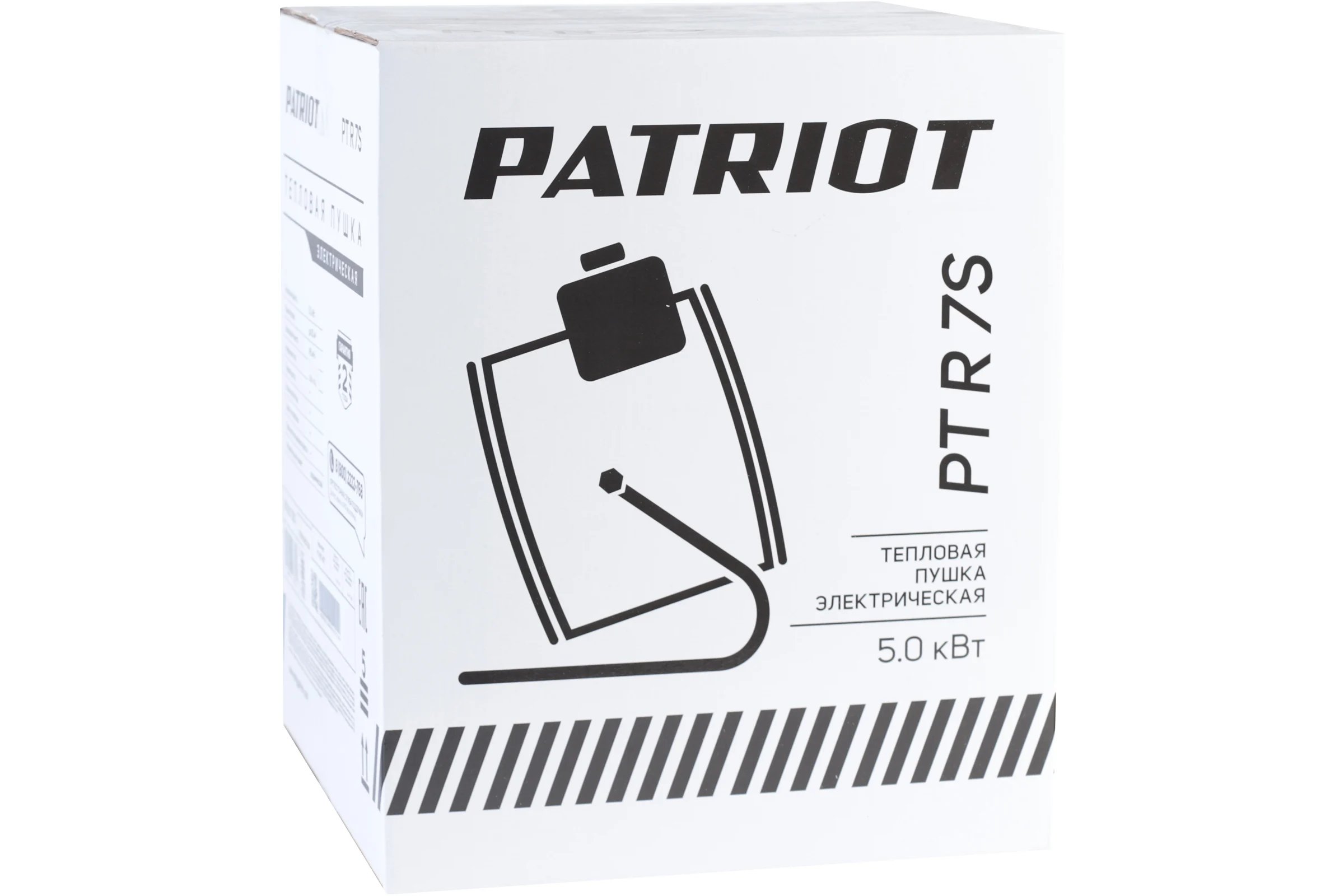 Электрический тепловентилятор Patriot PTR 7S, 5.0 кВт, 220В, терморегулятор, 633307300