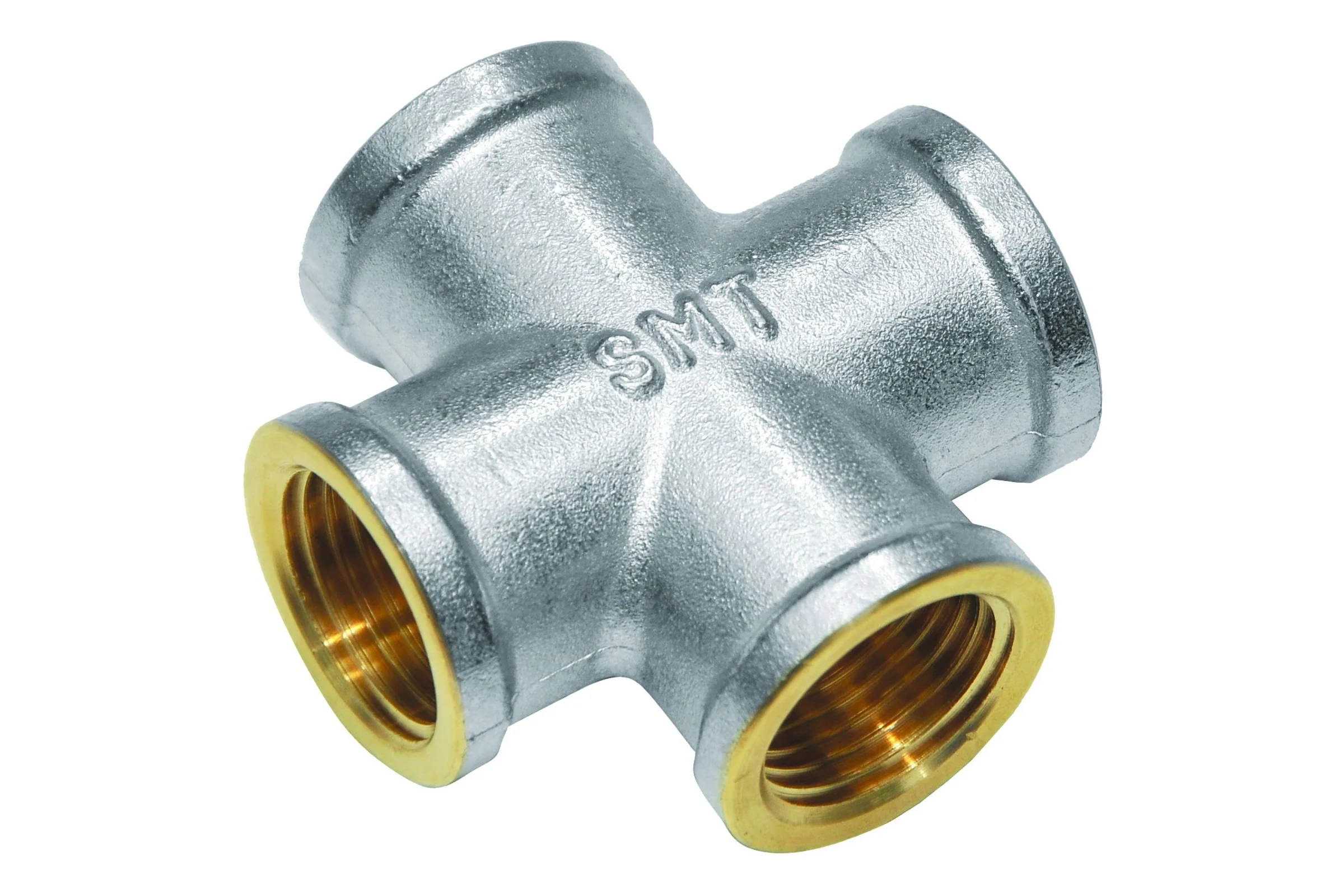 Крестовина SMT ВР 1/2", никель - желтый 760NY6604
