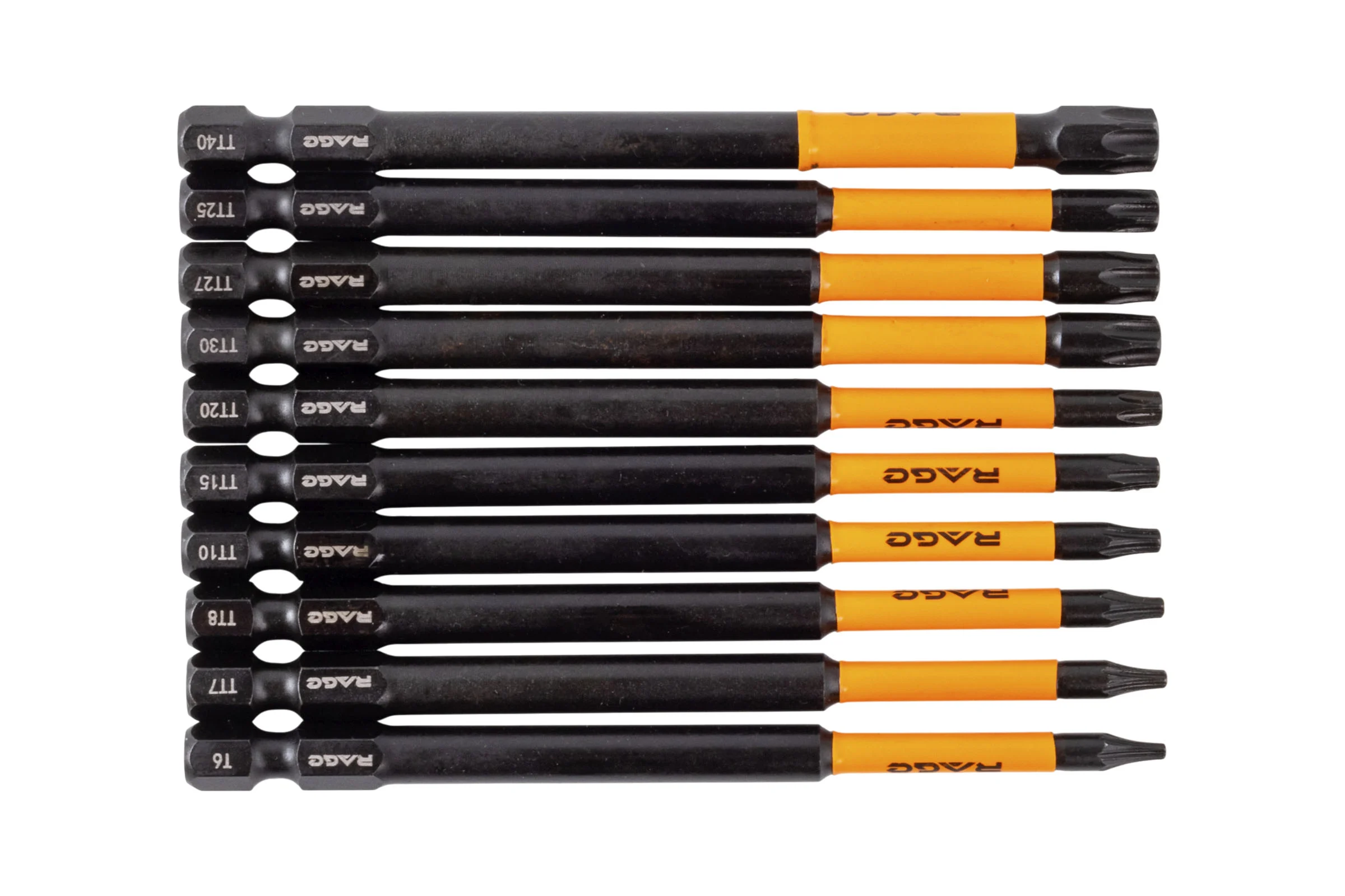 Набор бит RAGE для шуруповерта магнитные торсионные IMPACT S2 TORX T6, TT7 - TT40 x 100 мм 10 шт 554251