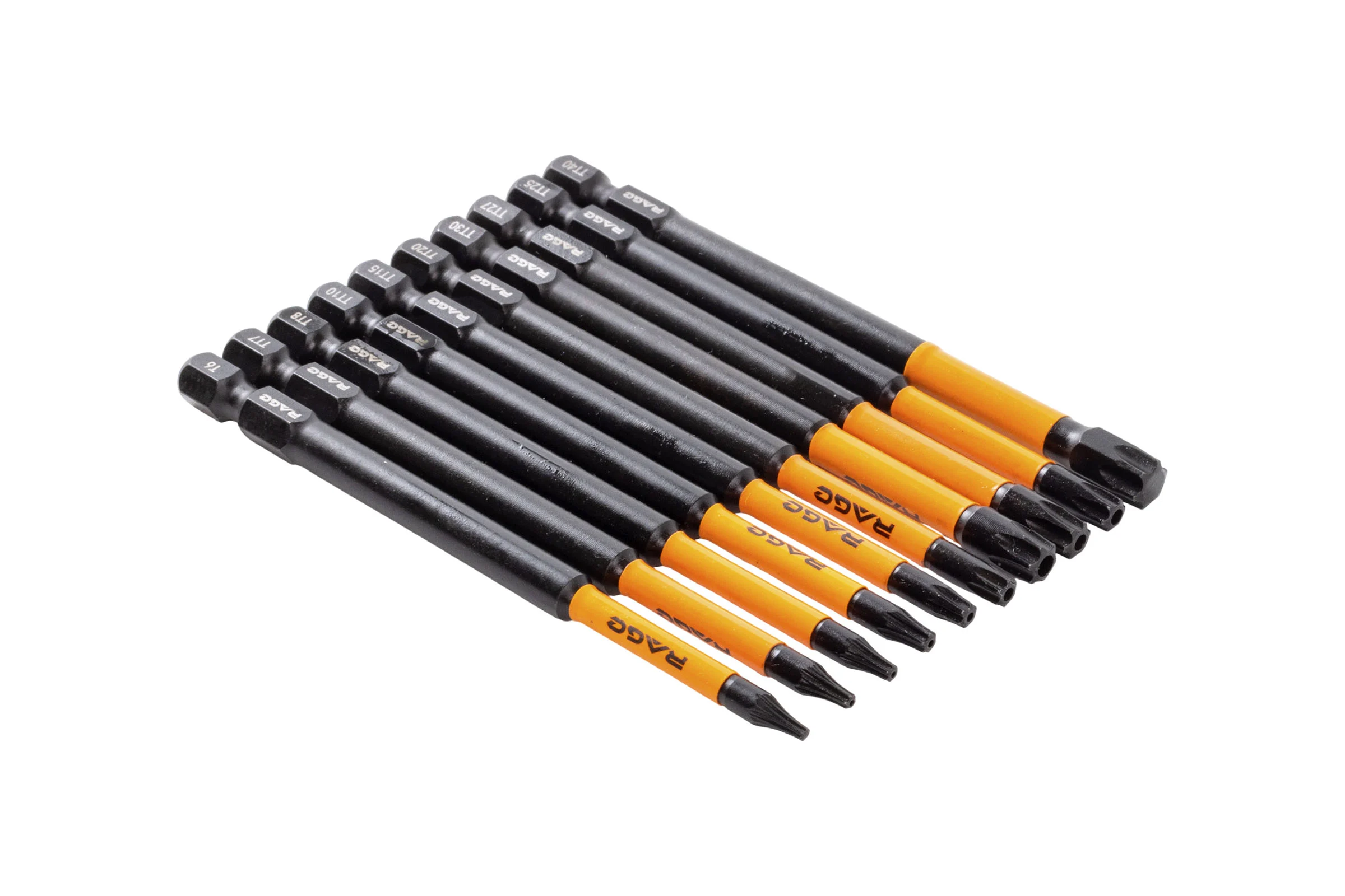 Набор бит RAGE для шуруповерта магнитные торсионные IMPACT S2 TORX T6, TT7 - TT40 x 100 мм 10 шт 554251