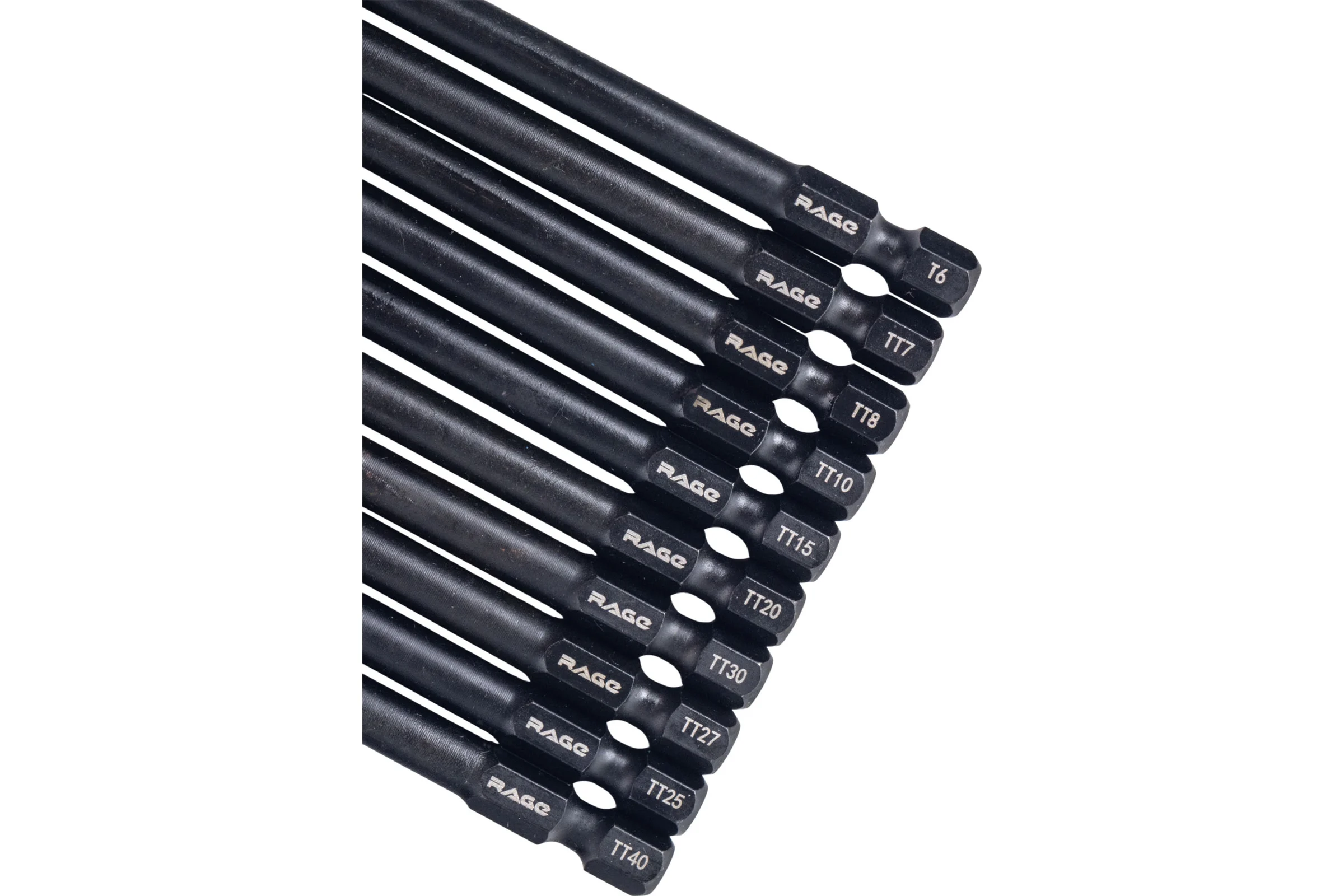 Набор бит RAGE для шуруповерта магнитные торсионные IMPACT S2 TORX T6, TT7 - TT40 x 100 мм 10 шт 554251