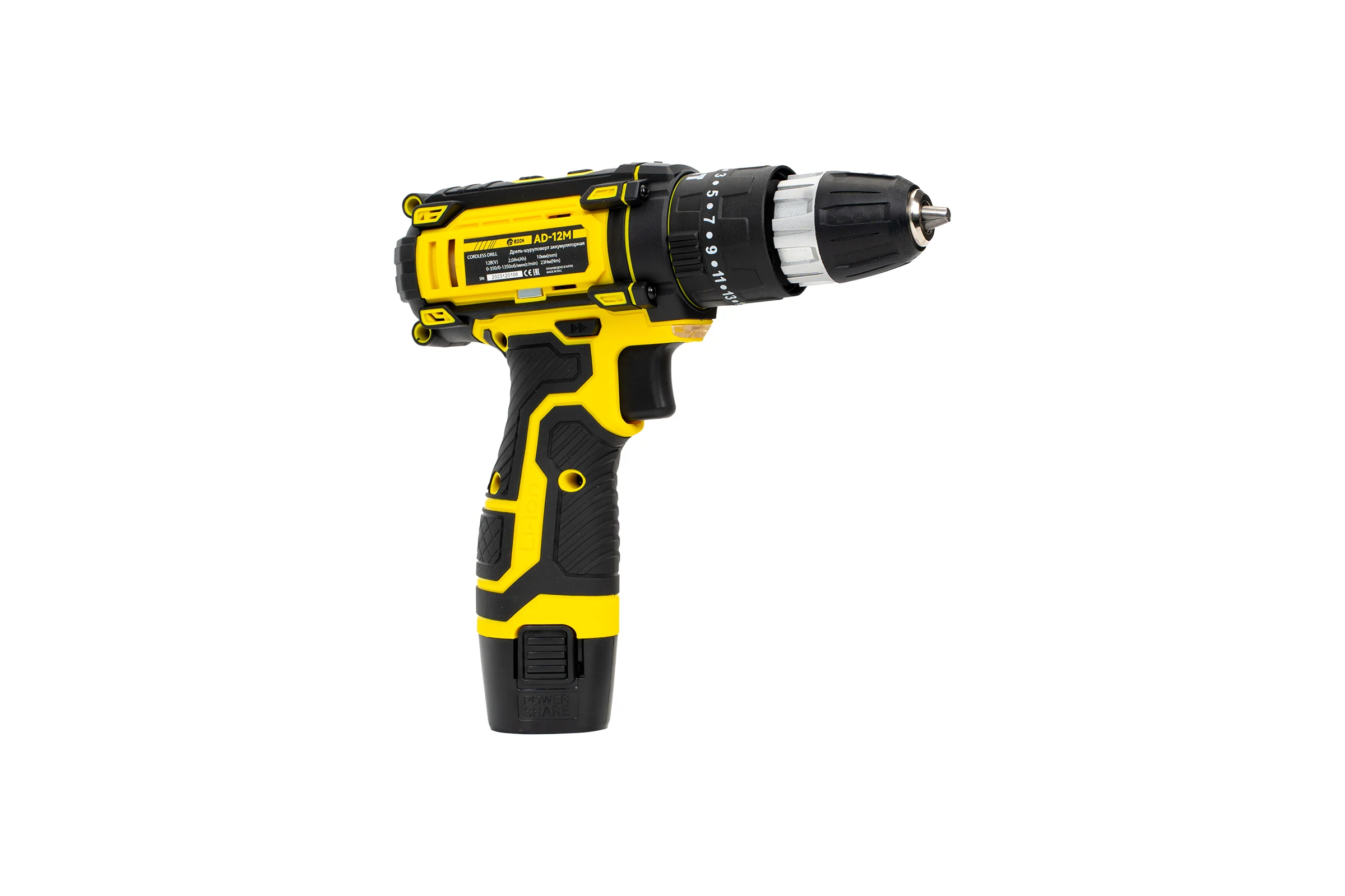 Аккумуляторная дрель (шуруповерт) Edon AD-12M (12В., 23Н.м.) 27683