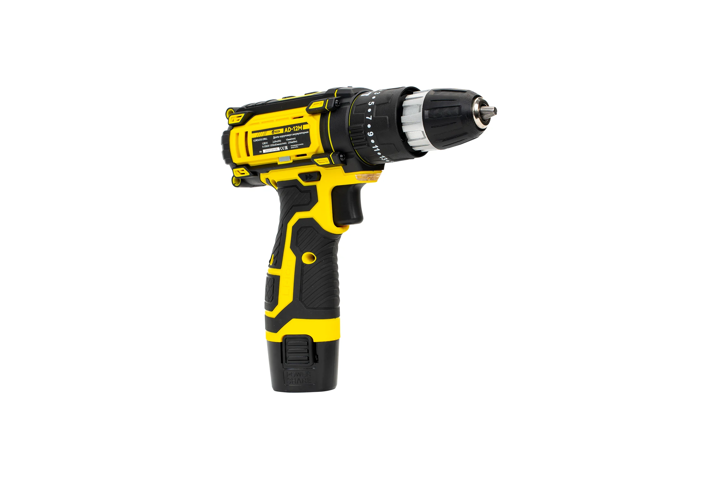 Аккумуляторная дрель (шуруповерт) Edon AD-12M (12В., 23Н.м.) 27683
