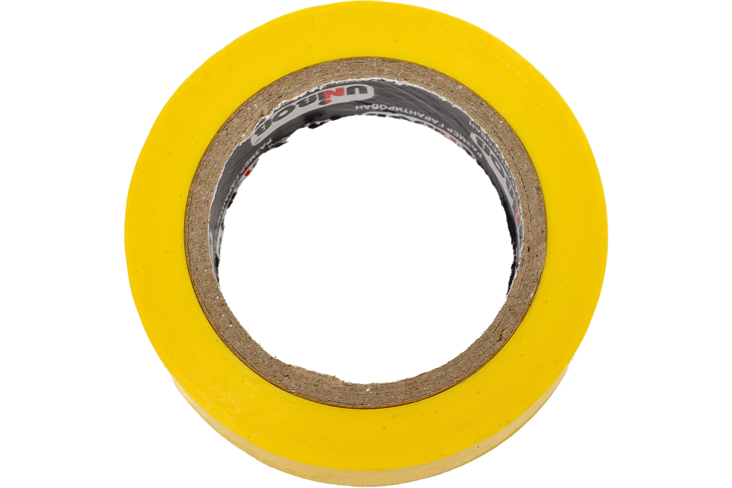 Изолента Unibob ПВХ, 15 мм х 10 м, 130 мкм, желтая 211770