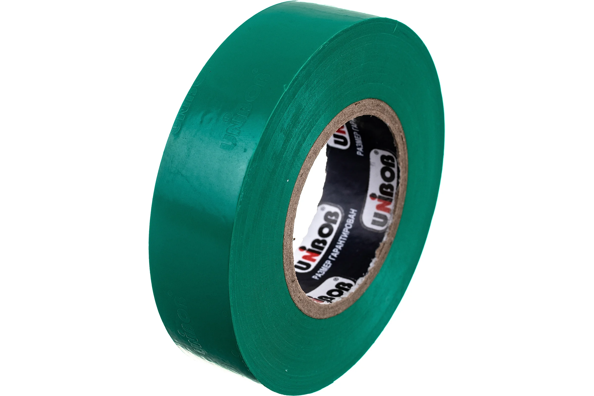 Изолента Unibob ПВХ, 19 мм х 20 м, 150 мкм, зеленая 211756