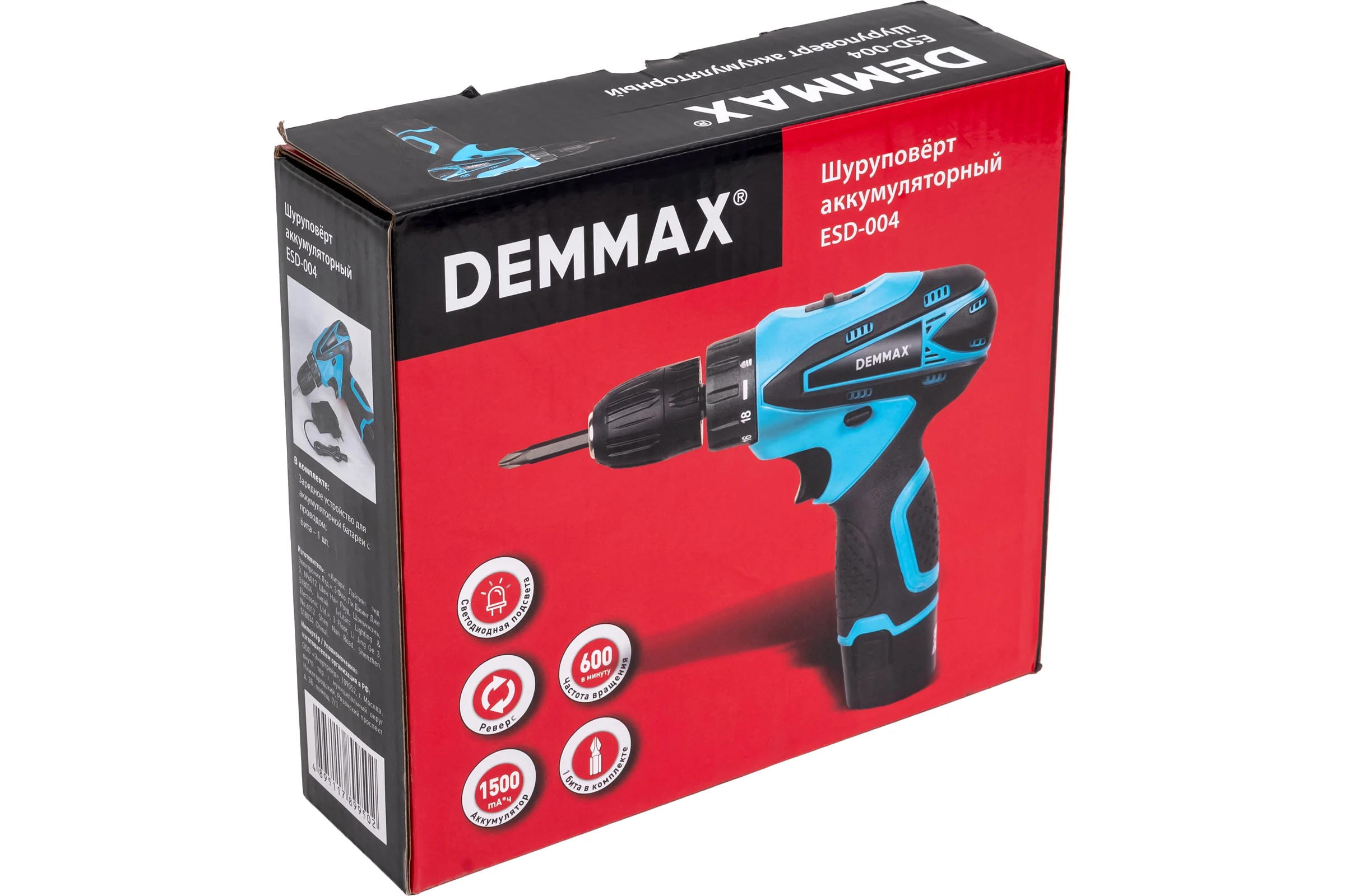 Аккумуляторный шуруповерт-дрель DEMMAX ESD-004 15428
