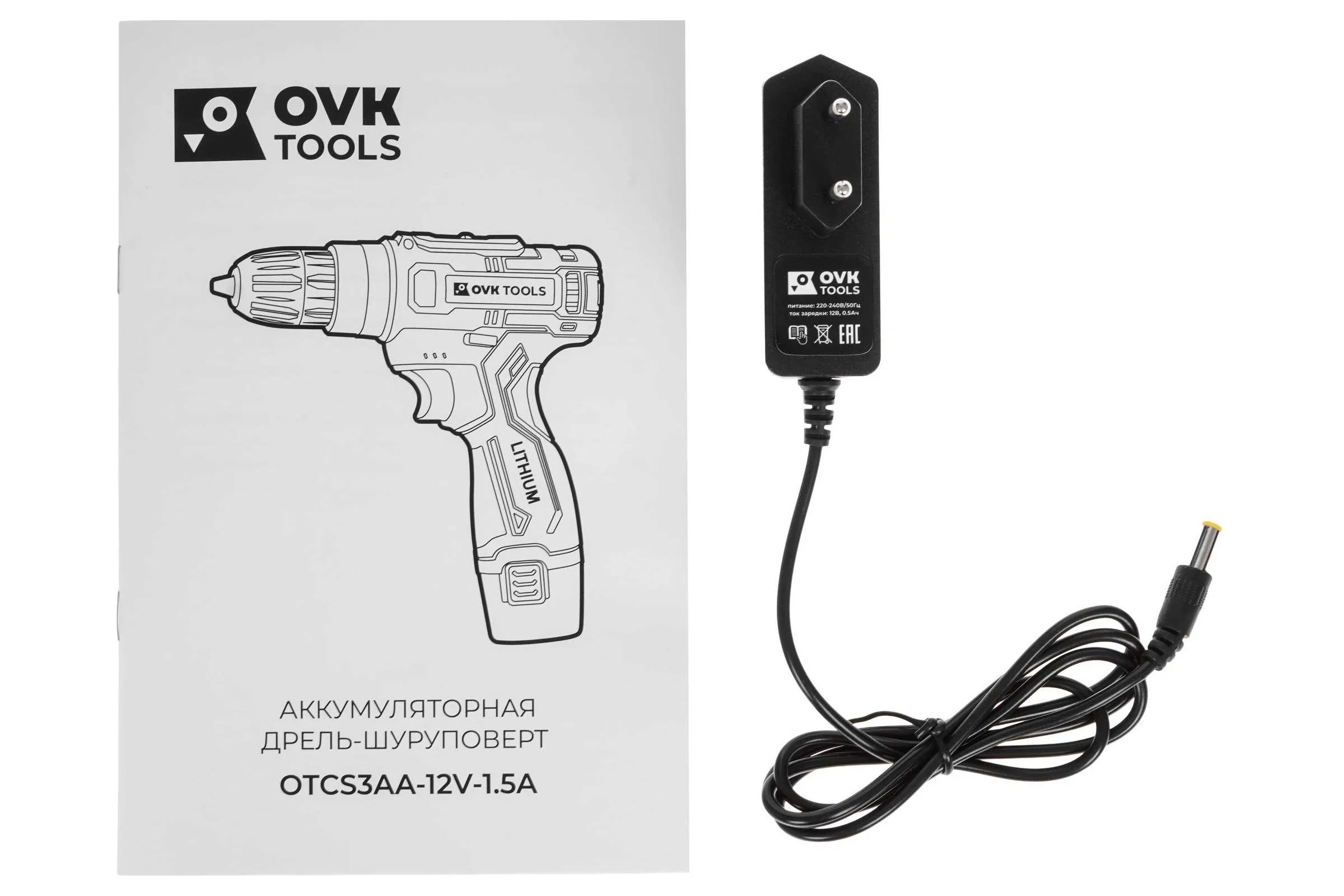 Аккумуляторная дрель-шуруповерт OVK TOOLS OTCS3AA-12V-1.5A