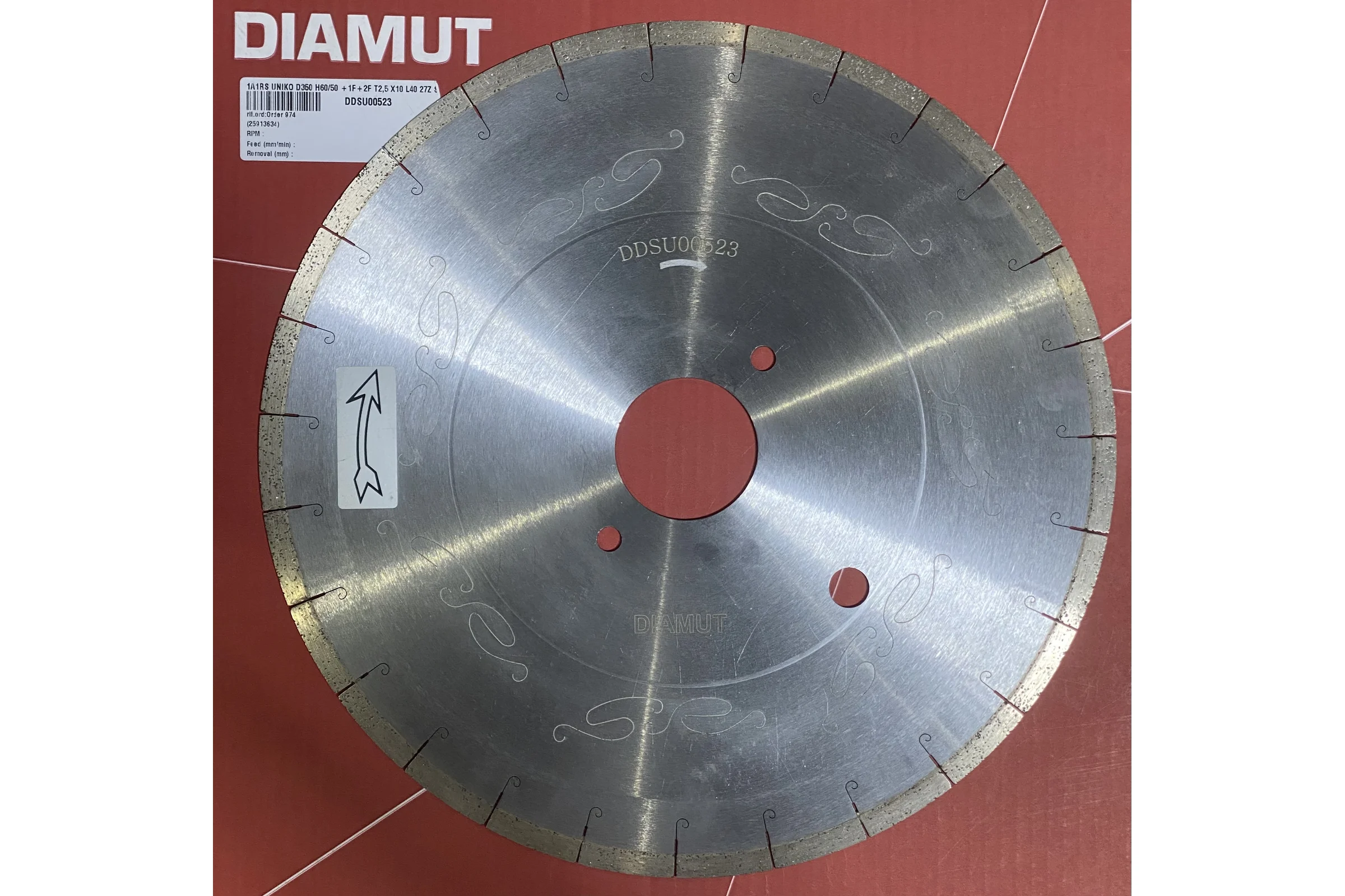 Диск алмазный DIAMUT D350 H60/50/40 T2.5 X10 L40 27Z SILENT (DONATONI - BRETON) DDSU00523