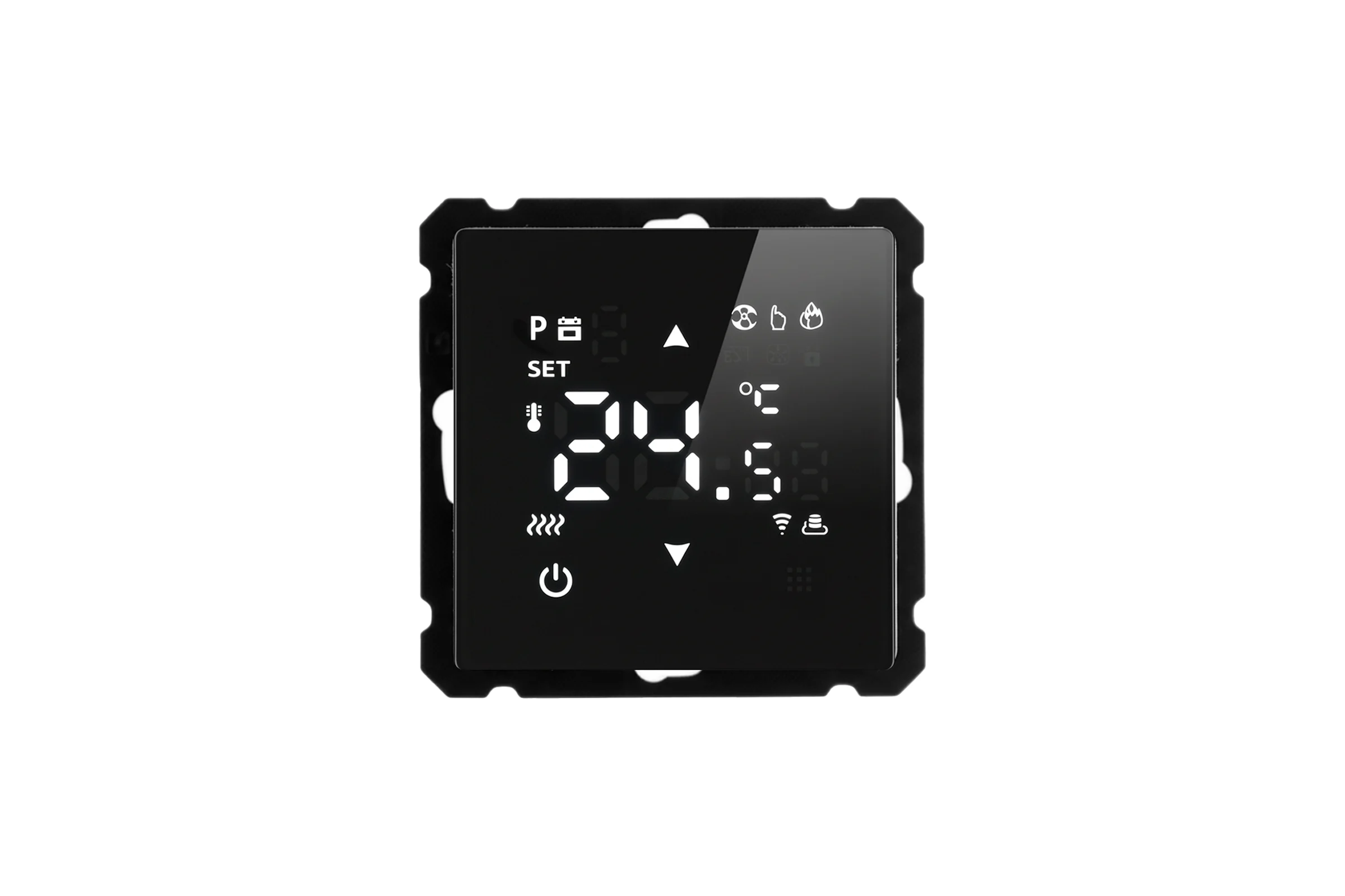 Терморегулятор STEKKER Wi-Fi (механизм), 250В, 3500Вт, серия Катрин, GLS00-7119-05, черный, 50375