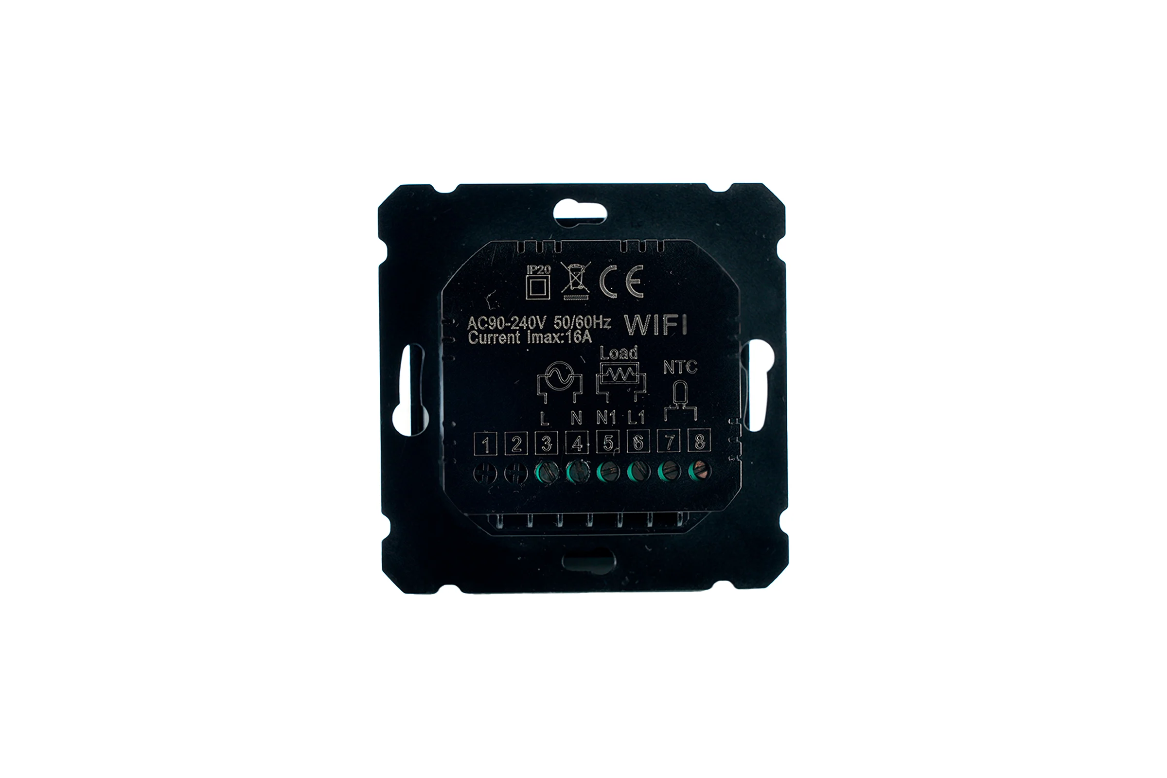 Терморегулятор STEKKER Wi-Fi (механизм), 250В, 3500Вт, серия Катрин, GLS00-7119-05, черный, 50375