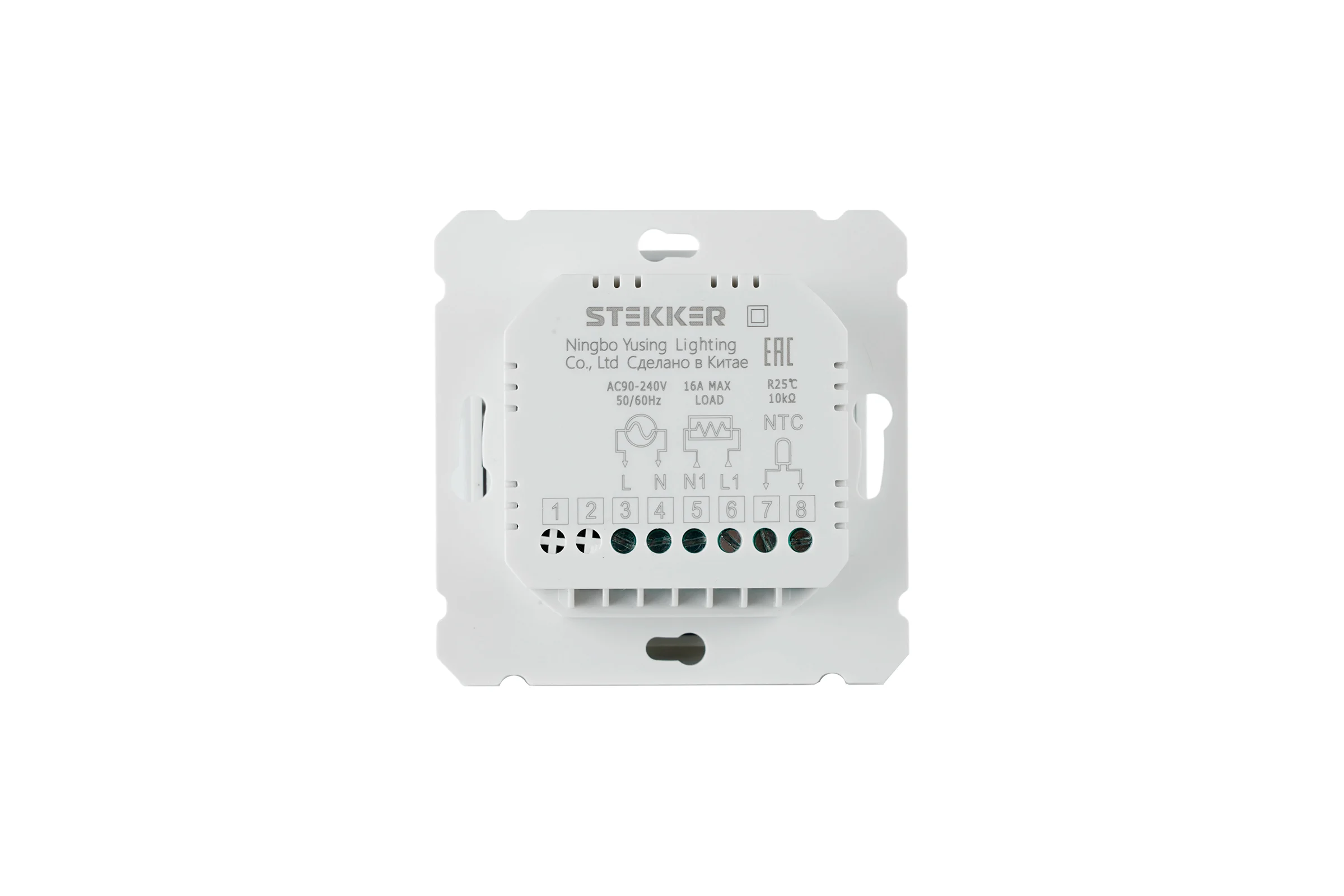 Терморегулятор STEKKER Wi-Fi (механизм), 250В, 3500Вт, серия Катрин, GLS00-7119-01, белый, 50374