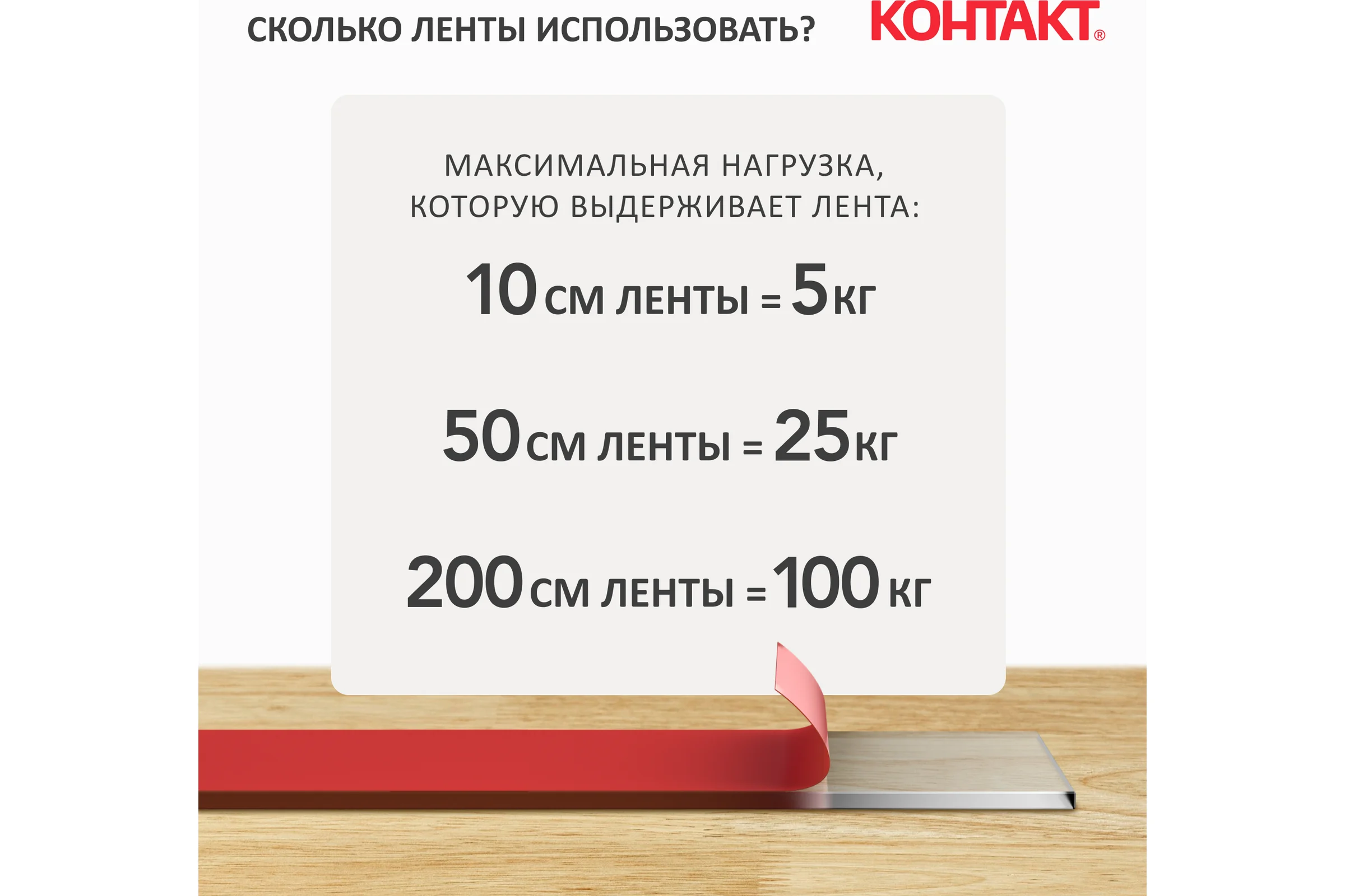 Монтажная клейкая лента двусторонняя прозрачная Контакт 19мм х 2м 23712