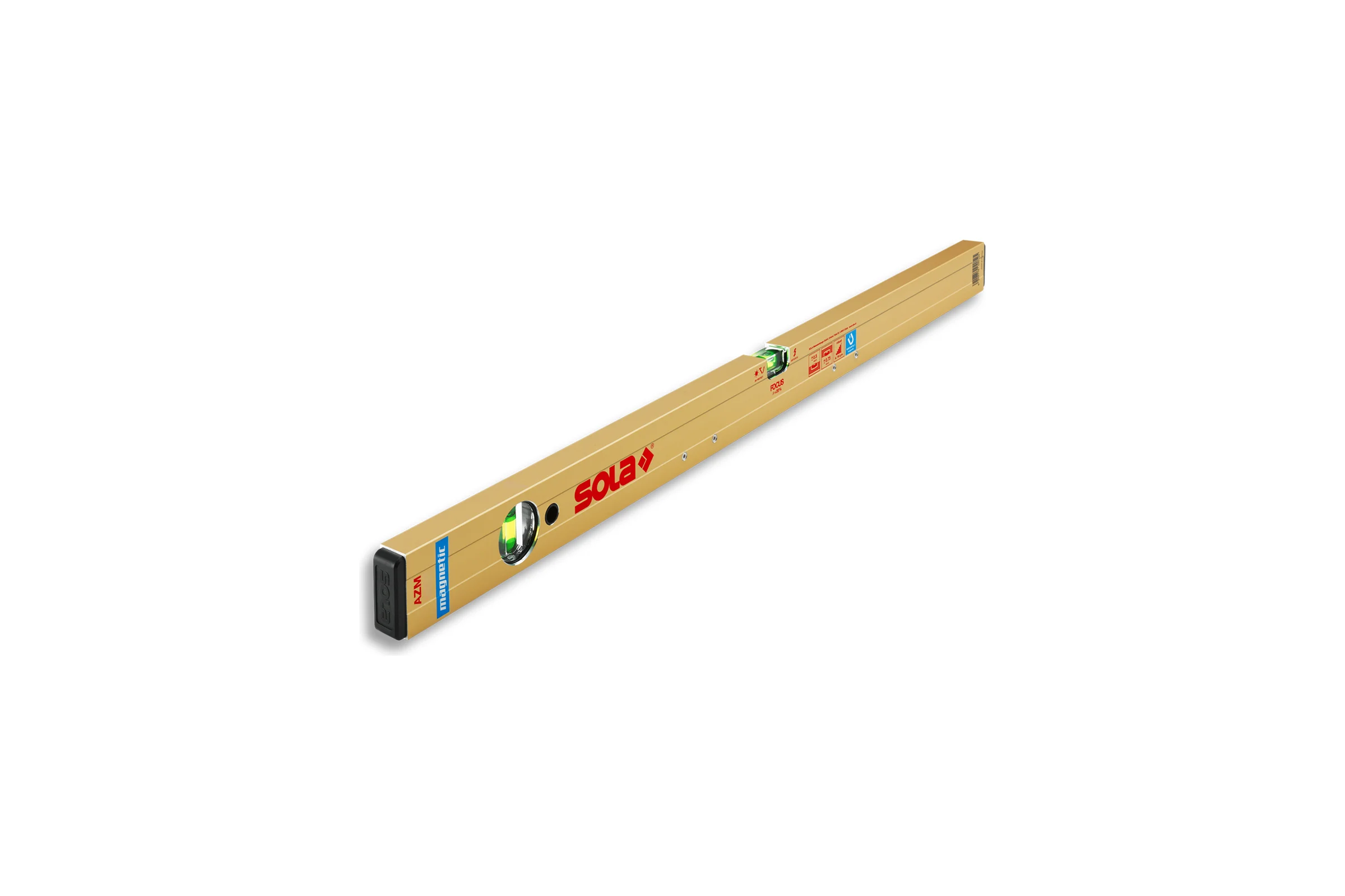 Магнитный уровень SOLA AZM 60 NEW, L=60 см, 2 глазка 01820801