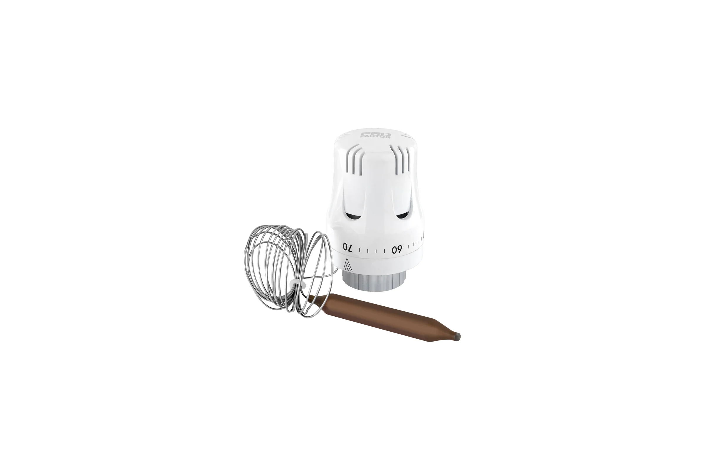 Термостатическая головка с погружным датчиком PROFACTOR 110мм 30–70C PF RVT 662