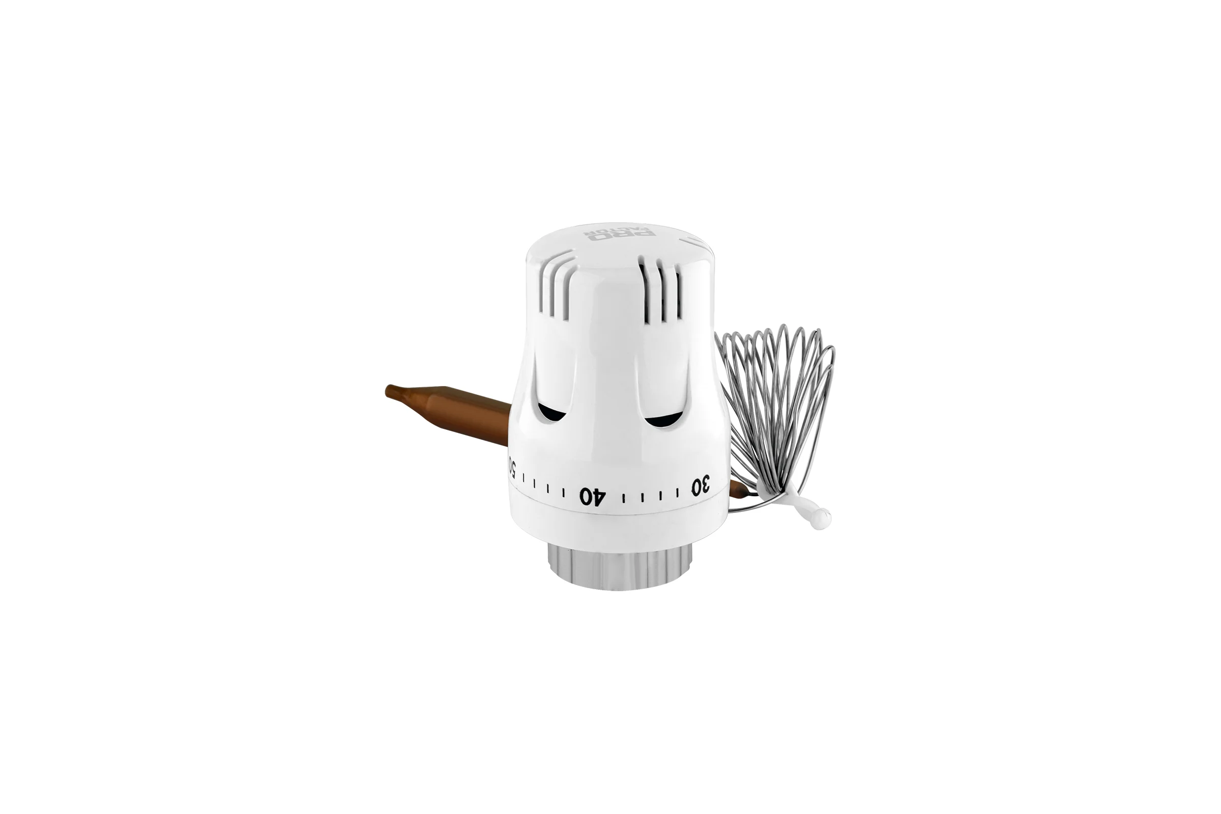 Термостатическая головка с погружным датчиком PROFACTOR 110мм 30–70C PF RVT 662