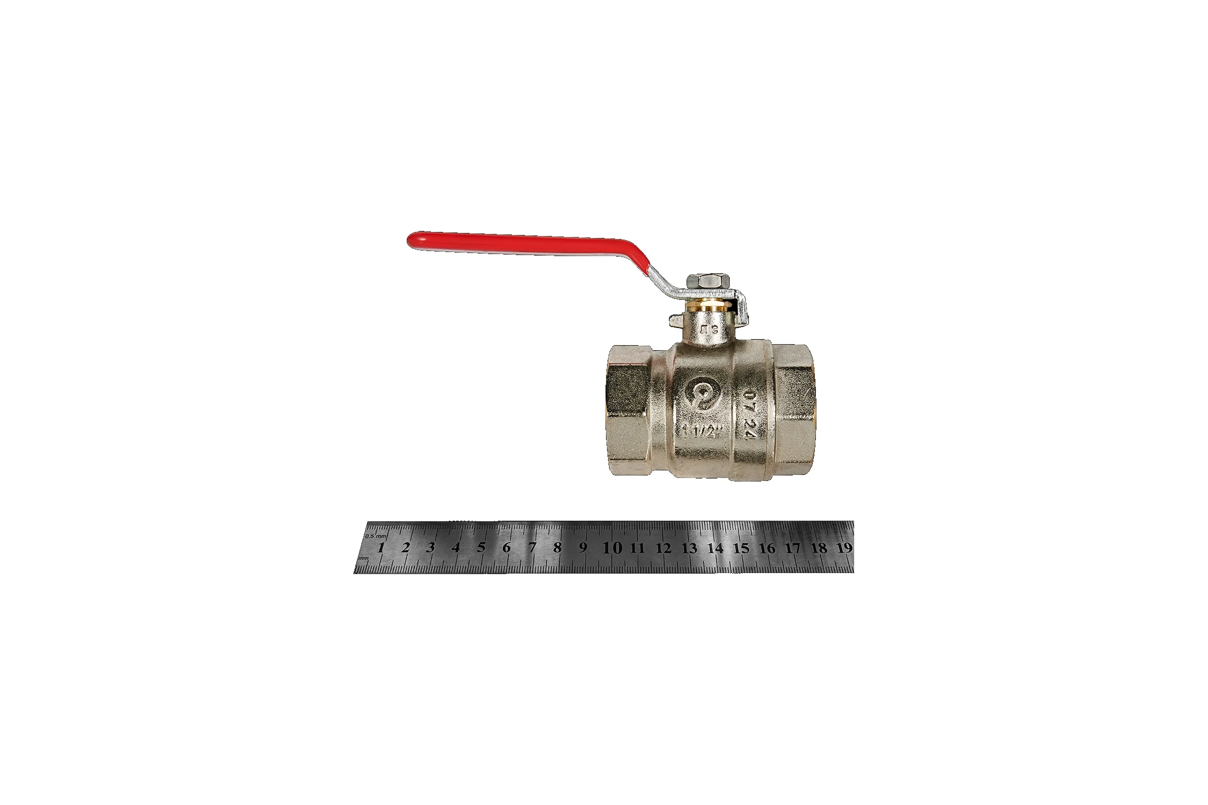 Кран шаровой неполнопроходной ROMMER RBV-0001-2110340 ВР/ВР, ручка рычаг 1 RG00938RJN7MG8