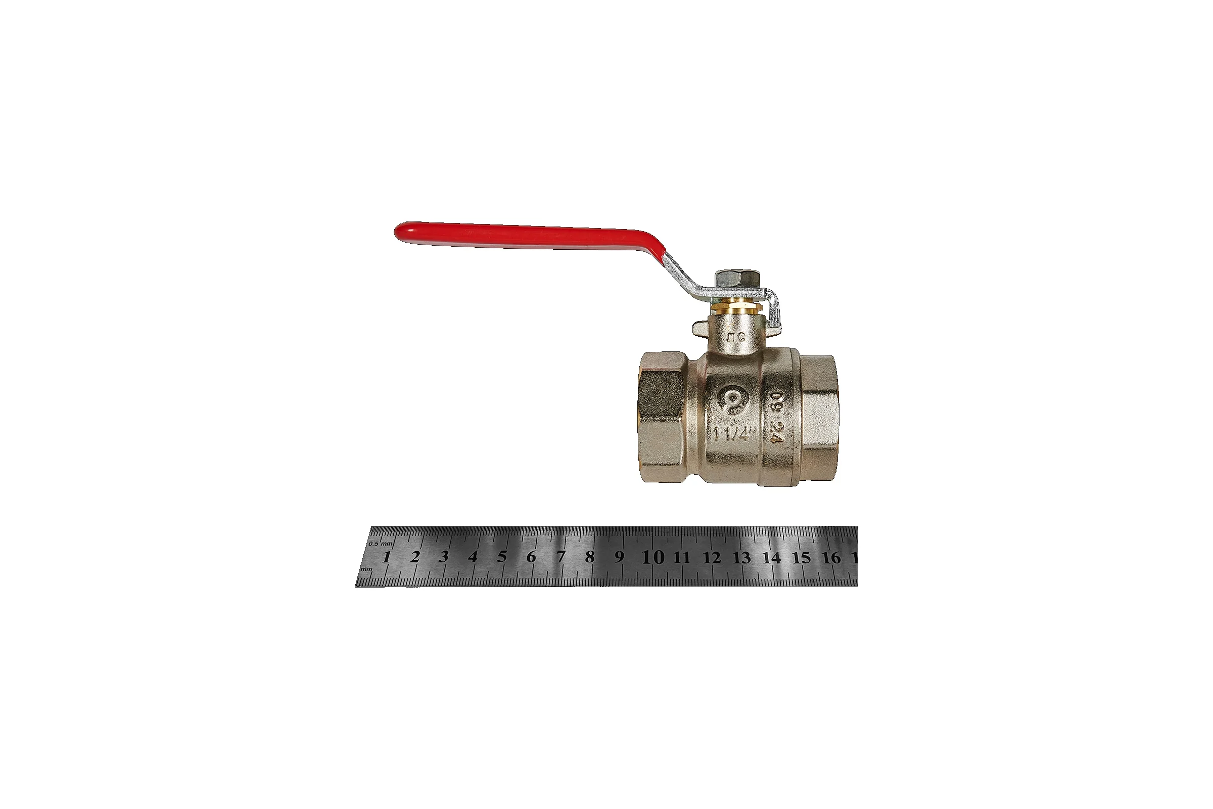 Кран шаровой неполнопроходной ROMMER RBV-0001-2110332 ВР/ВР, ручка рычаг 1 RG00938RJN7A06