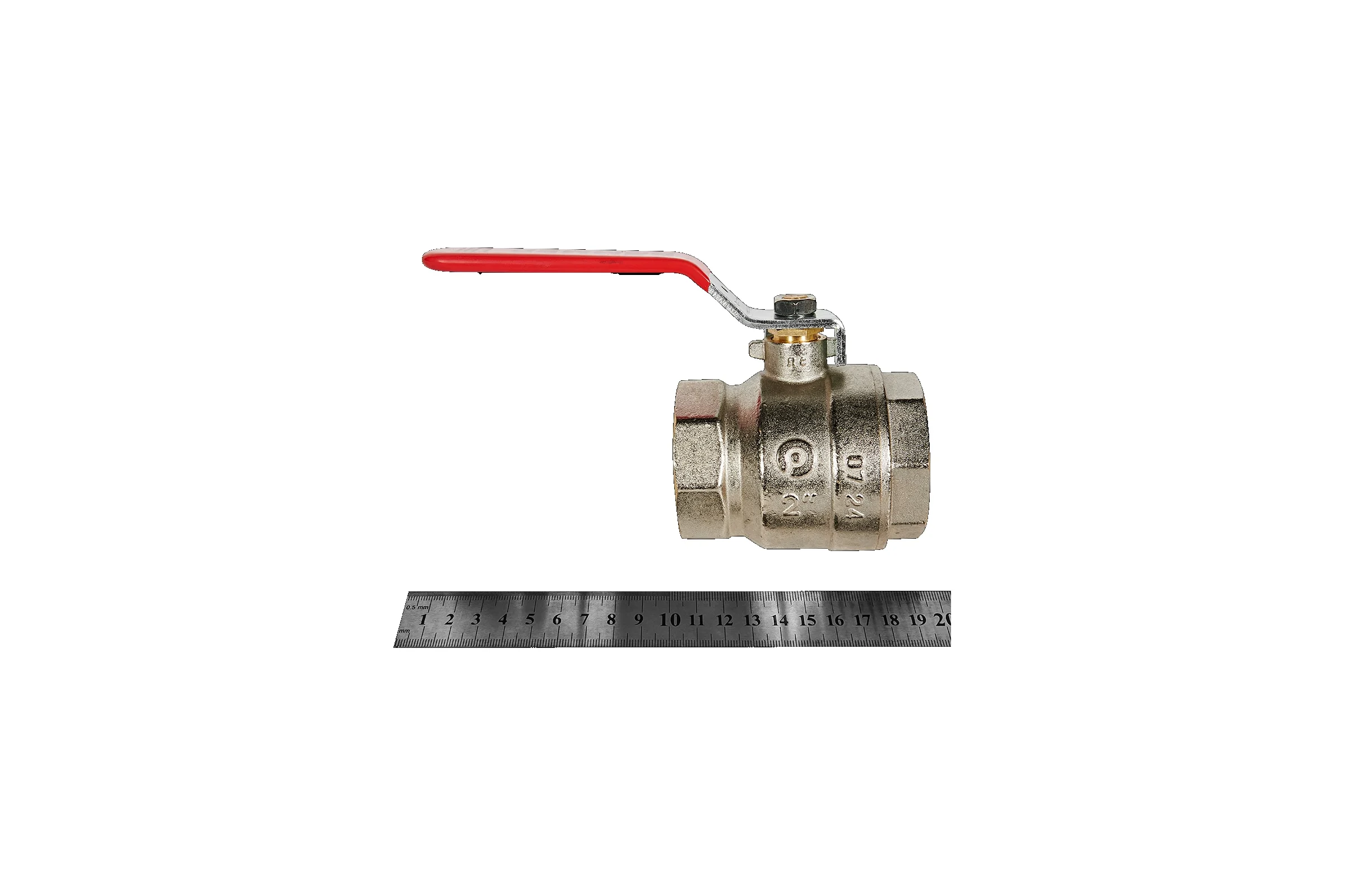 Кран шаровой неполнопроходной ROMMER RBV-0001-2110350 ВР/ВР, ручка рычаг 2 RG00938RJN7S89