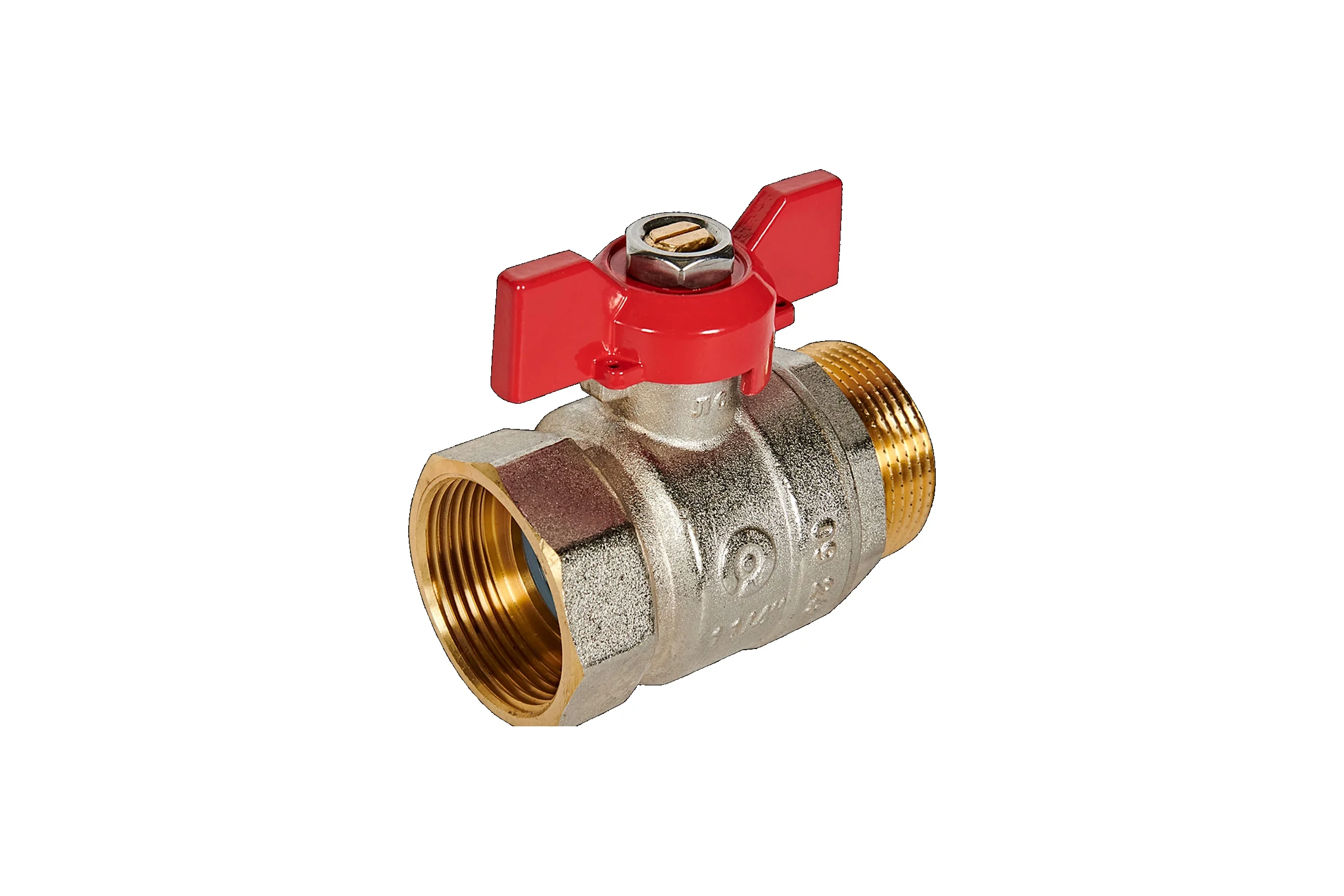 Кран шаровой ROMMER ВР/НР, ручка бабочка 1 1/4 RBV-0004-2210232 RG00938RJNAL11