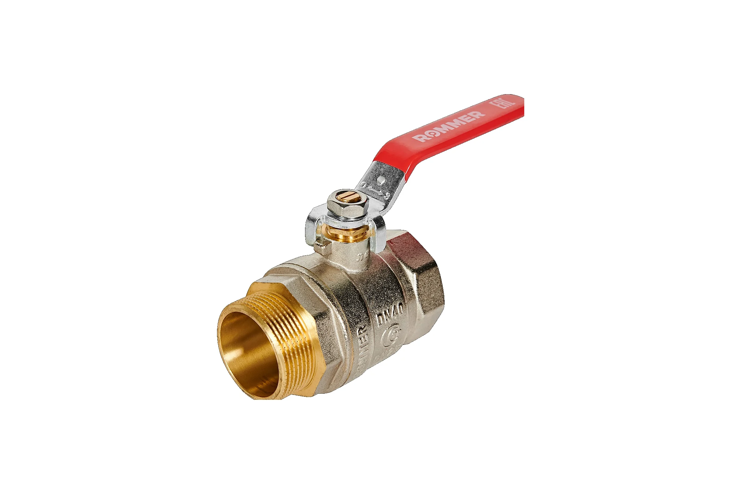 Кран шаровой ROMMER ВР/НР, ручка рычаг 1 1/2 RBV-0002-2210340 RG00938RJN8T0G