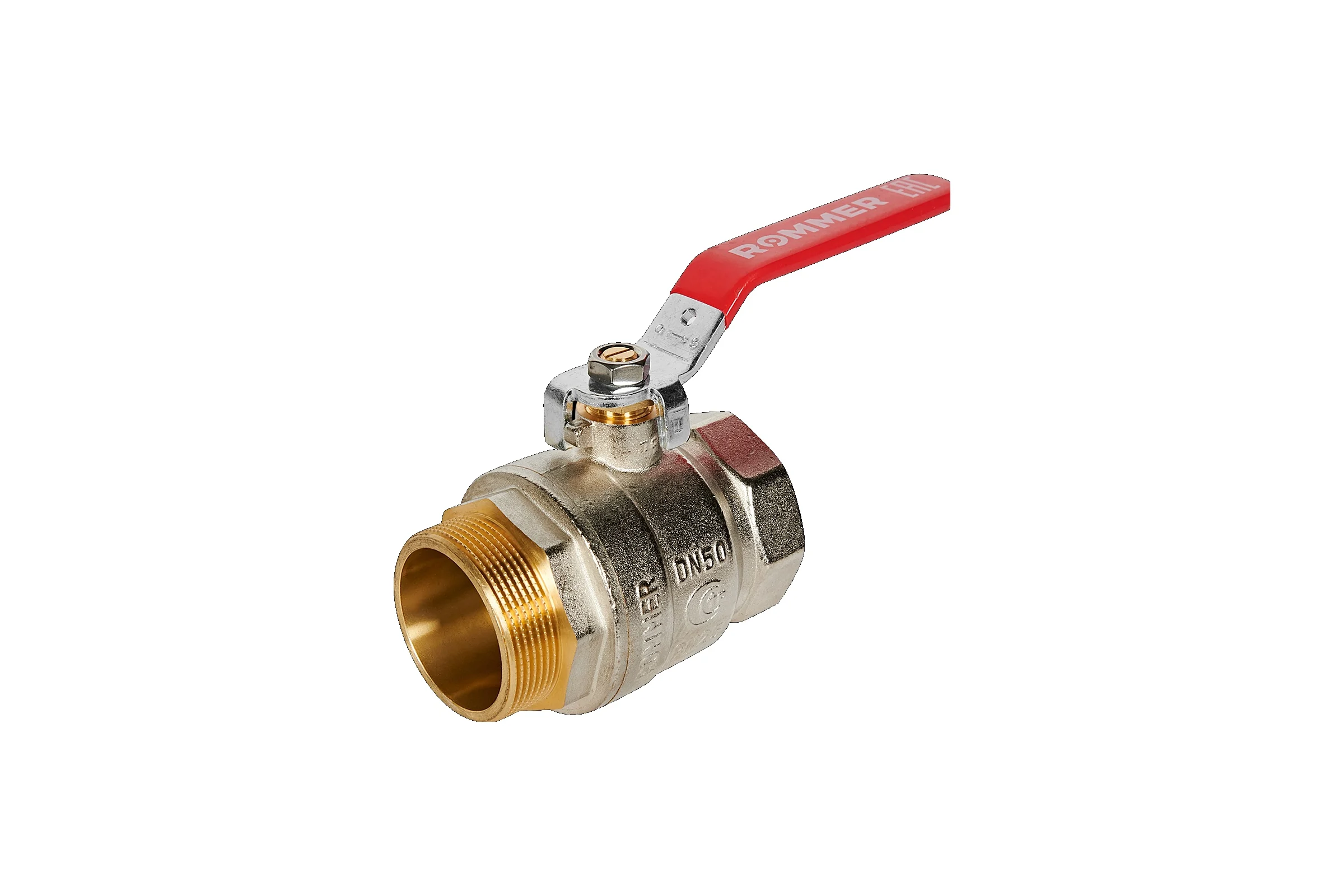 Кран шаровой ROMMER ВР/НР, ручка рычаг 2 RBV-0002-2210350 RG00938RJN92GJ