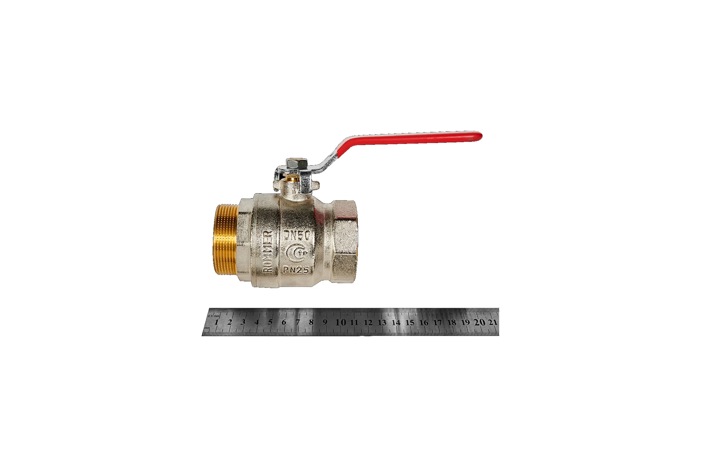 Кран шаровой ROMMER ВР/НР, ручка рычаг 2 RBV-0002-2210350 RG00938RJN92GJ