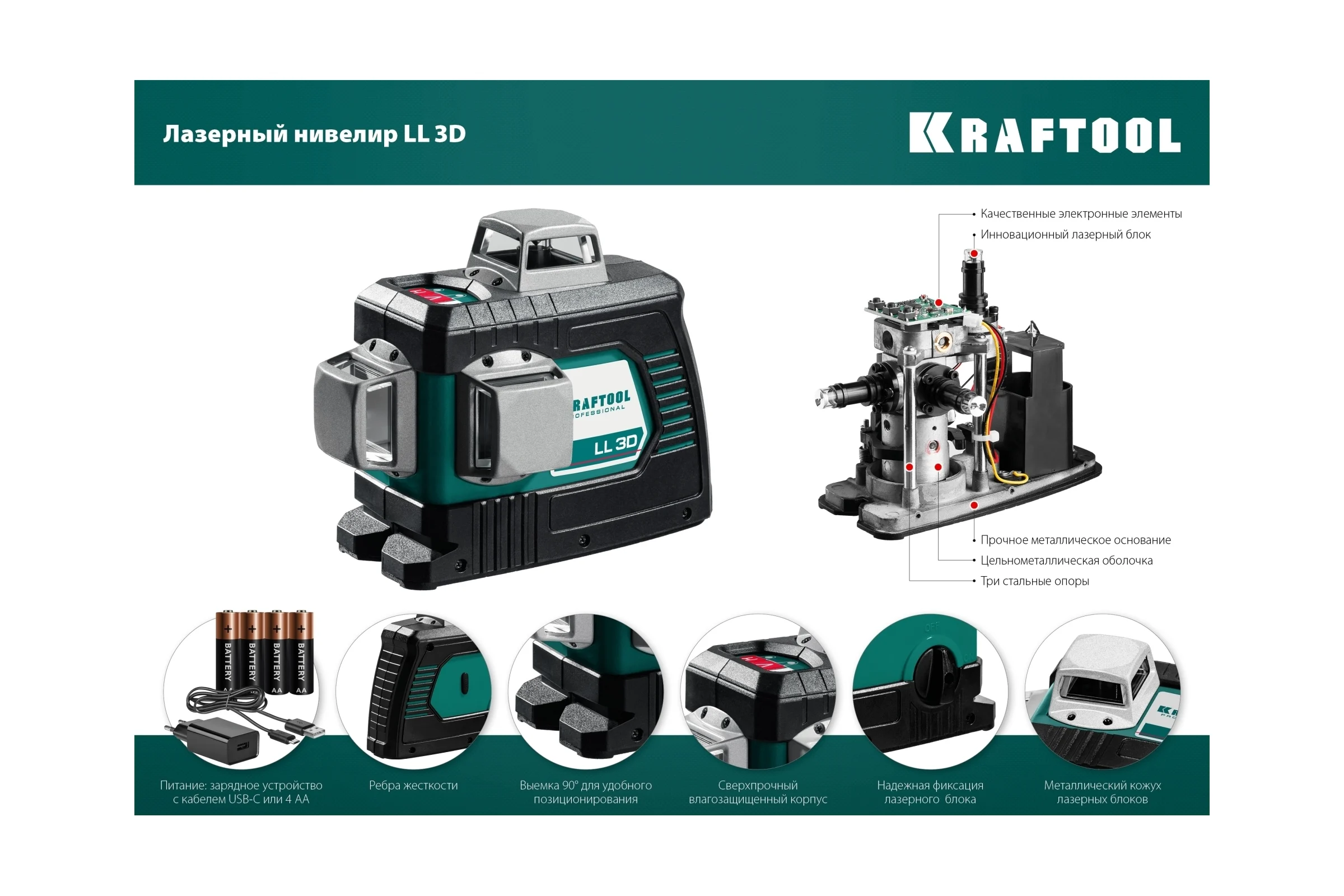 Лазерный нивелир KRAFTOOL LL 3D 34640_z01