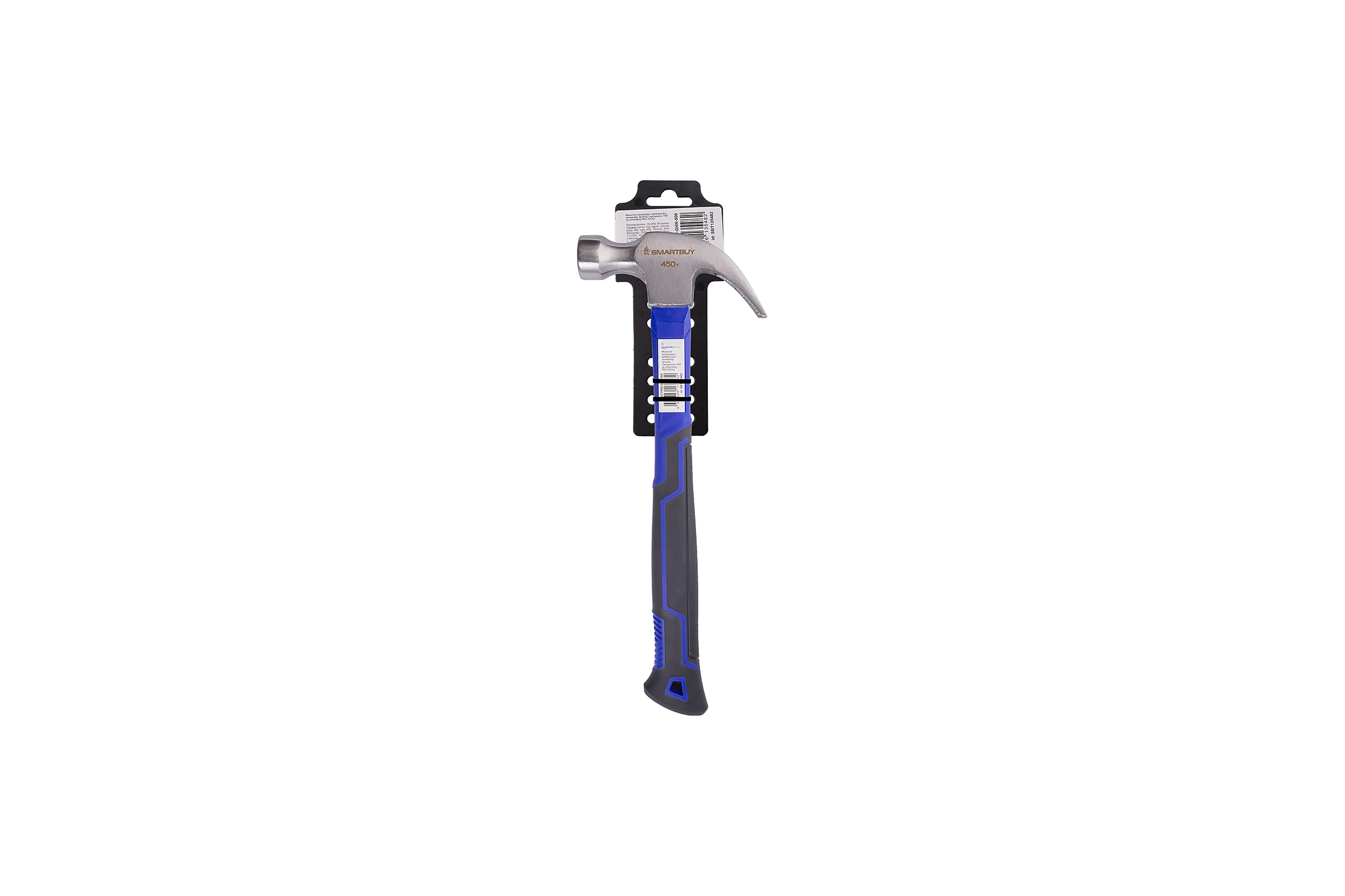 Молоток гвоздодер Smartbuy с фибергласс. антивибр. ручкой, слесарный, 450 гр,  PRO TOOLS SBT-PRO-GHN SBT-PRO-GHN-500