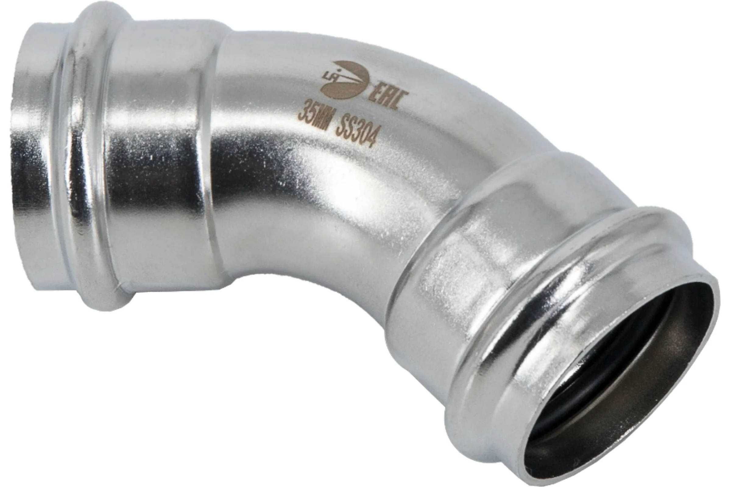 Пресс-отвод NEWKEY однораструбный 45 нержавеющий, AISI304 35mm, CF8, PN16 NK-FEPE45_35/4