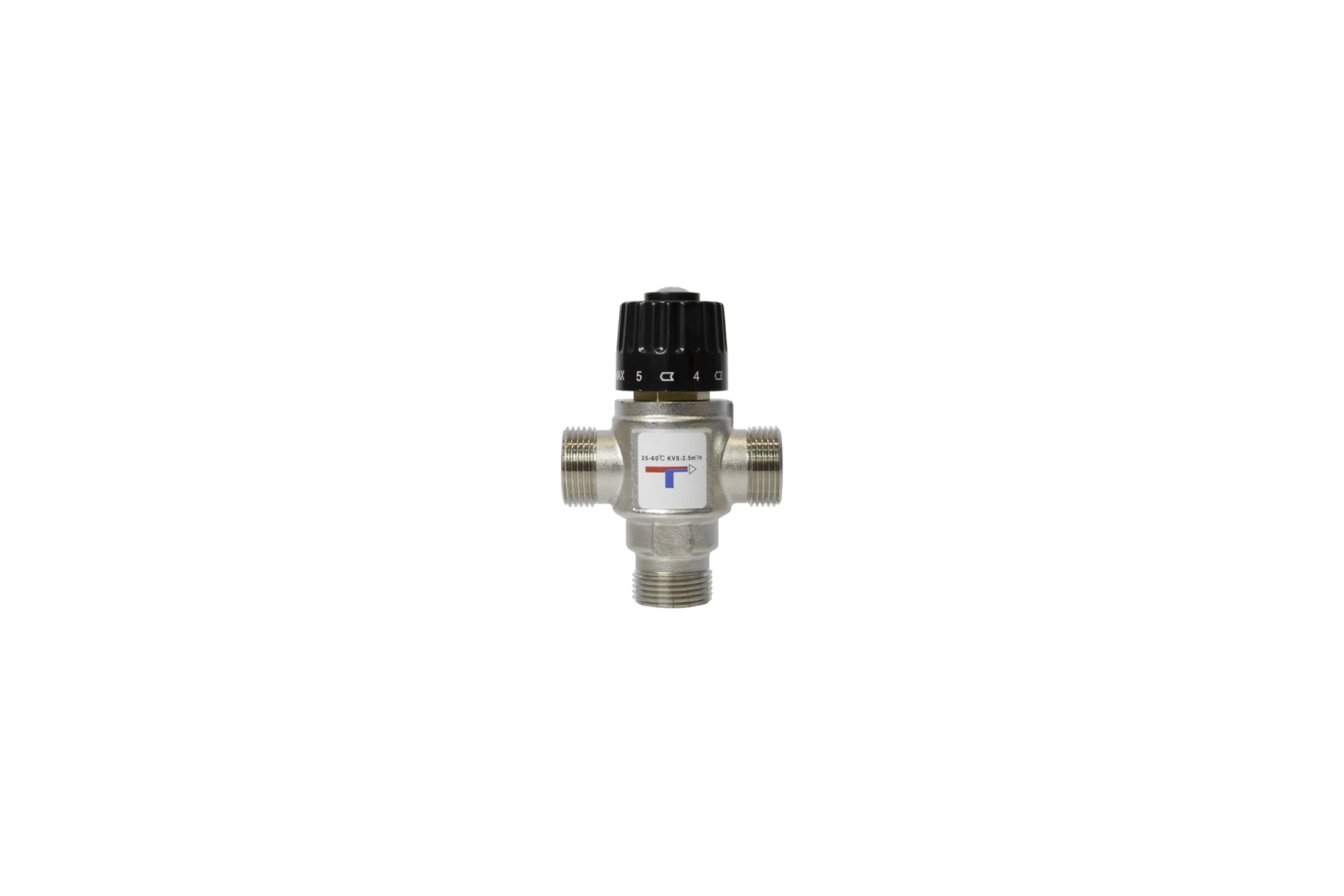 Клапан термосмесительный VRT 3/4'' нар/нар/нар боковое смешение 35-60 град 556916