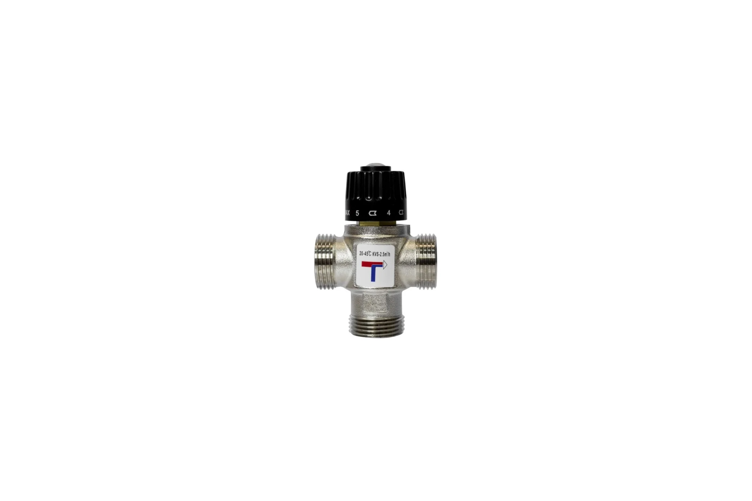 Клапан термосмесительный VRT 3/4'' нар/нар/нар боковое смешение 20-45 град 556915