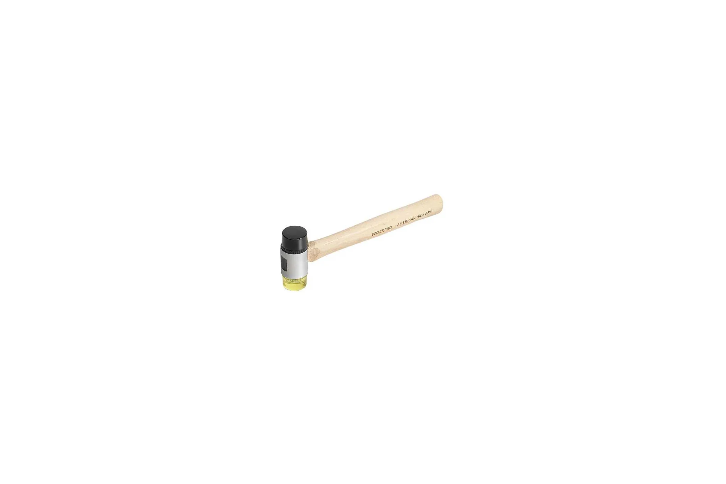 Молоток рихтовочный WORKPRO PRO 35мм с мягкими бойками (деревянная рукоятка) WP241050