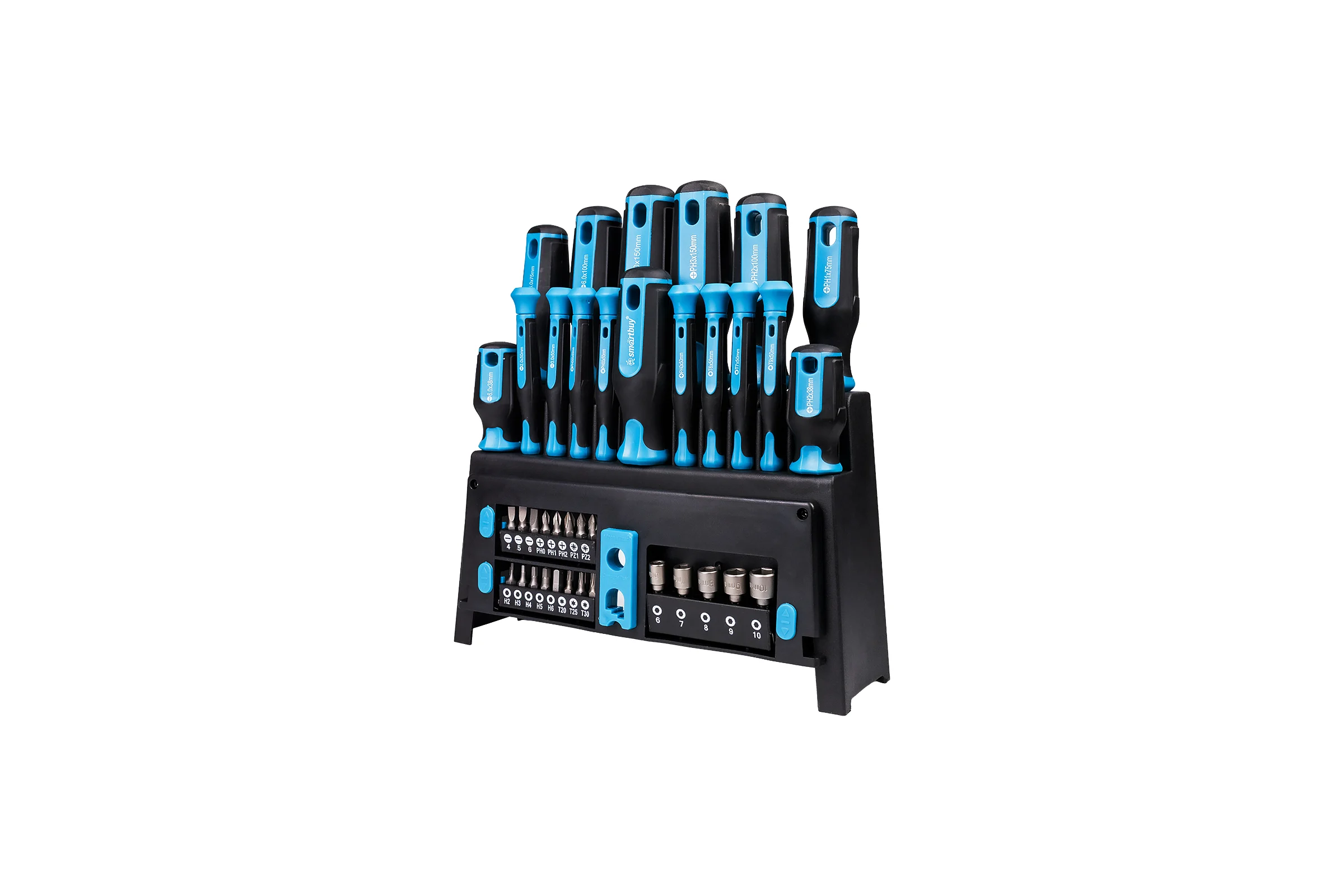 Набор отверток SMARTBUY 39 шт, на подставке-подвесе, CR-V сталь, Tools SBT-SCN-39P1