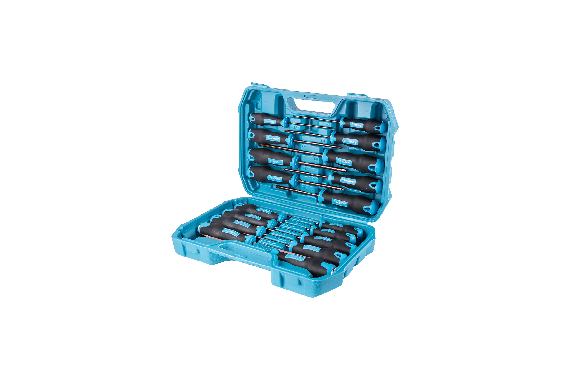 Набор отверток SMARTBUY 18 штук, PH, SL, HEX, TORX, сталь S2, кейс, Tools SBT-SCN-18P3