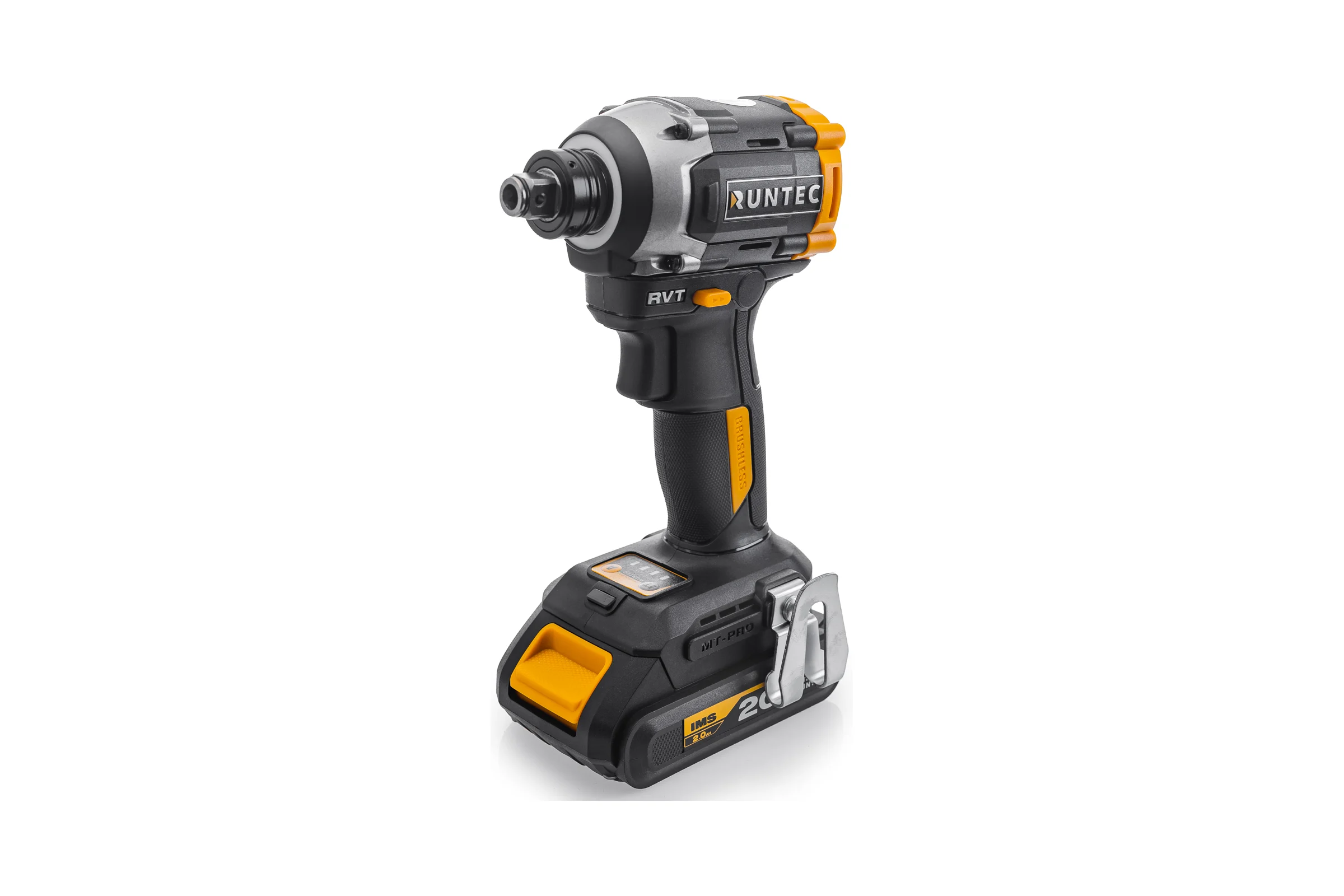 Винтоверт-гайковерт ударный RUNTEC аккумуляторный PRO HEX 1/4, квадрат 1/2, 20В, 2х2Ач, 230Нм RT-ED232